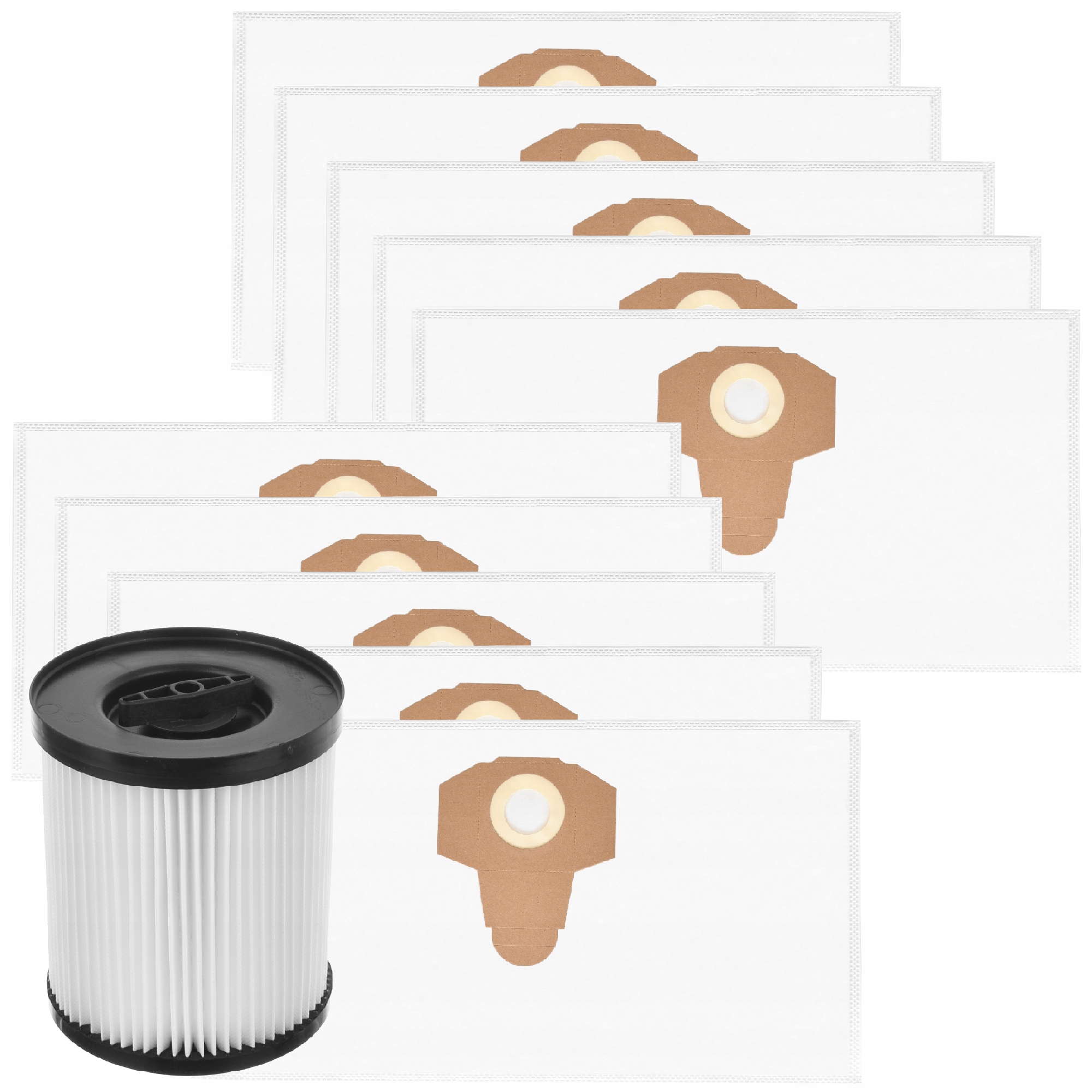 10x Worki Filtr do odkurzacza Parkside Pwd 12 A1, 20 A1 25 A1 30 A1 1400 H4