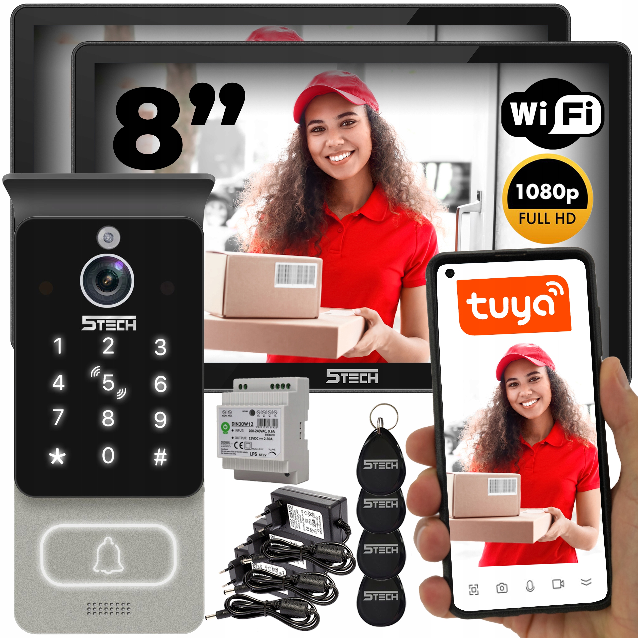 Wideodomofon jednorodzinny na furtkę i bramę 5Tech Verus stacja 84228 Din