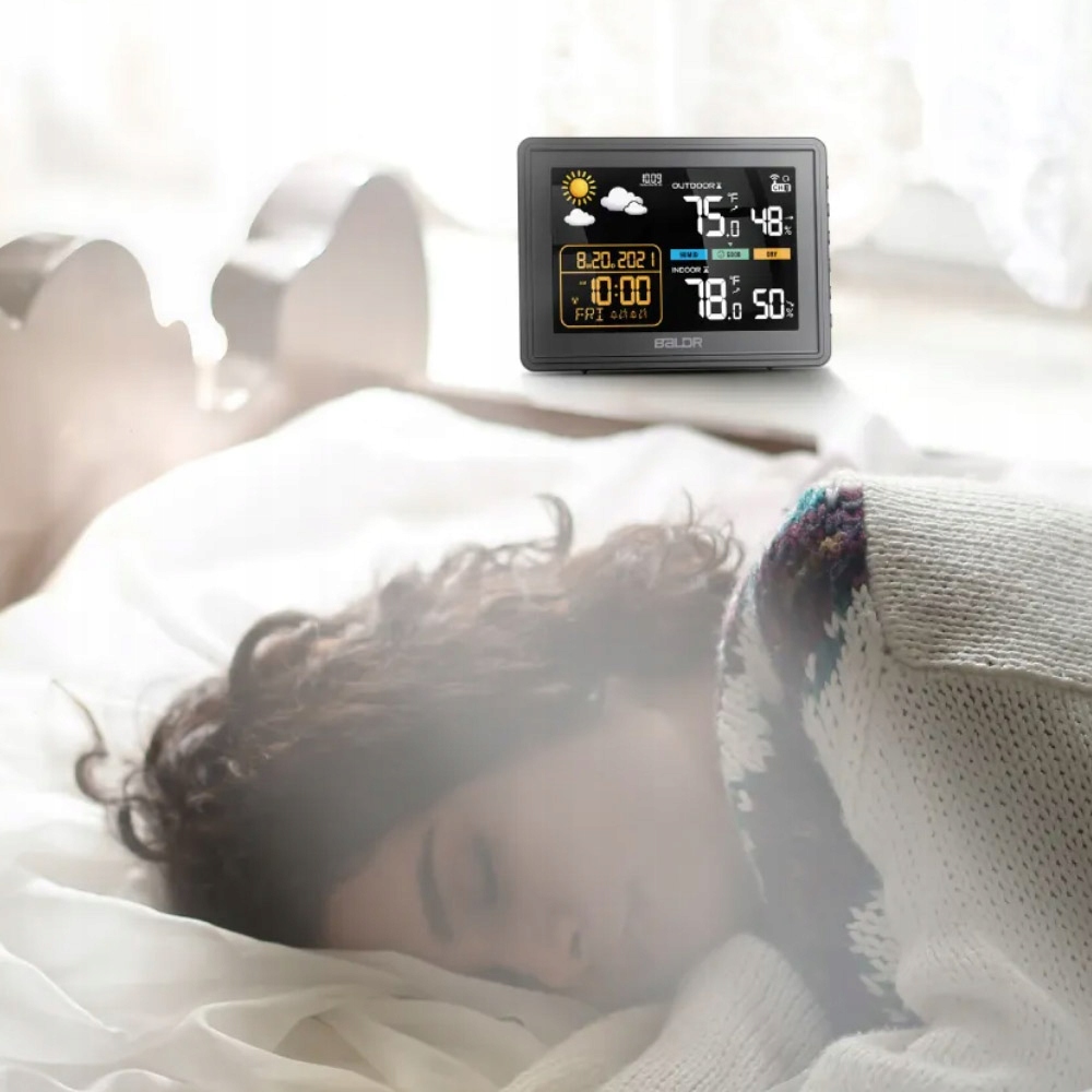 BEZPRZEWODOWA STACJA POGODOWA HIGROMETR TERMOMETR ZEWNĘTRZNY CZUJNIK POGODY Model 07136