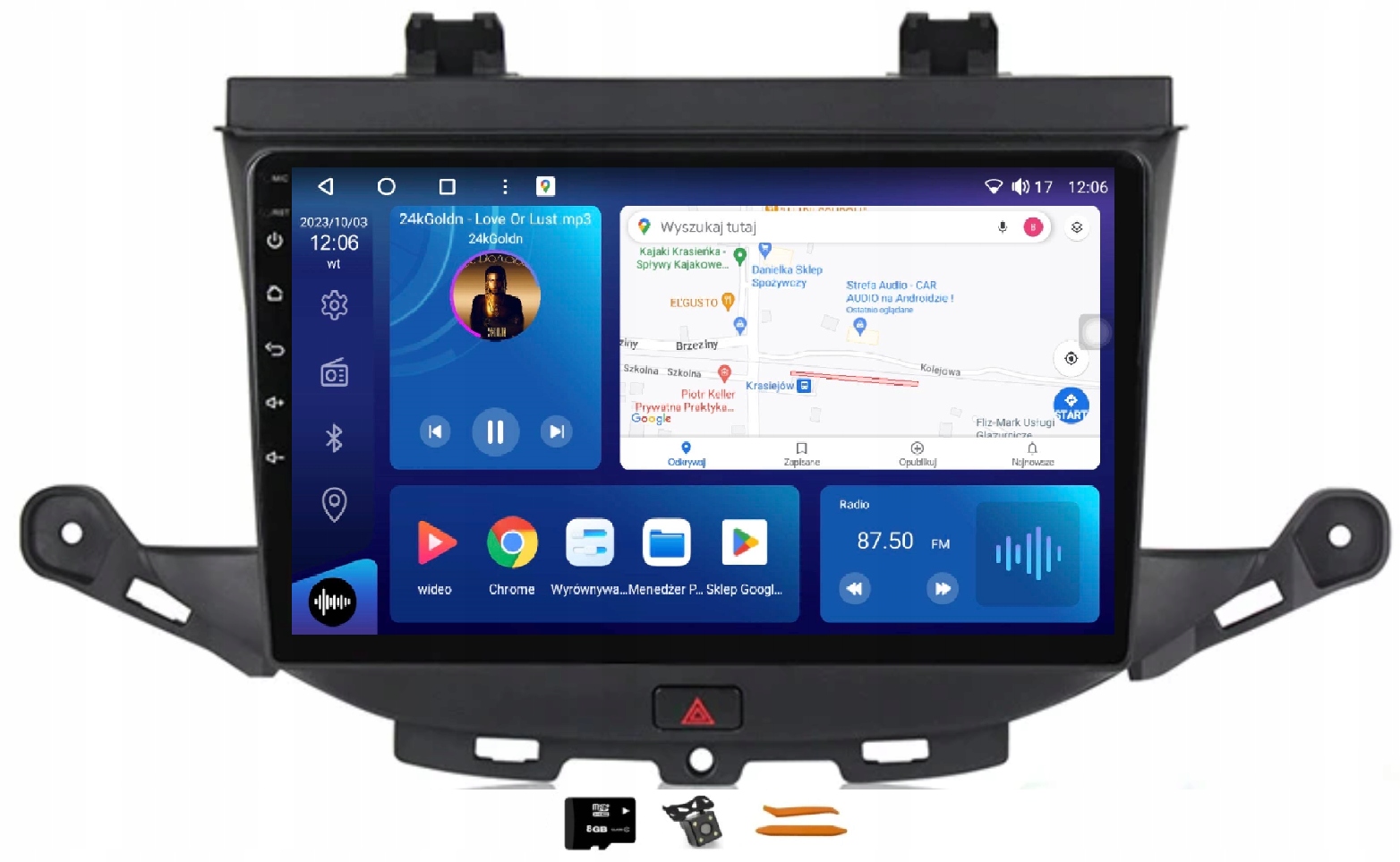 Rádio Android Navigácia Qled Carplay Lte Gps 128GB Opel Astra K 15-19