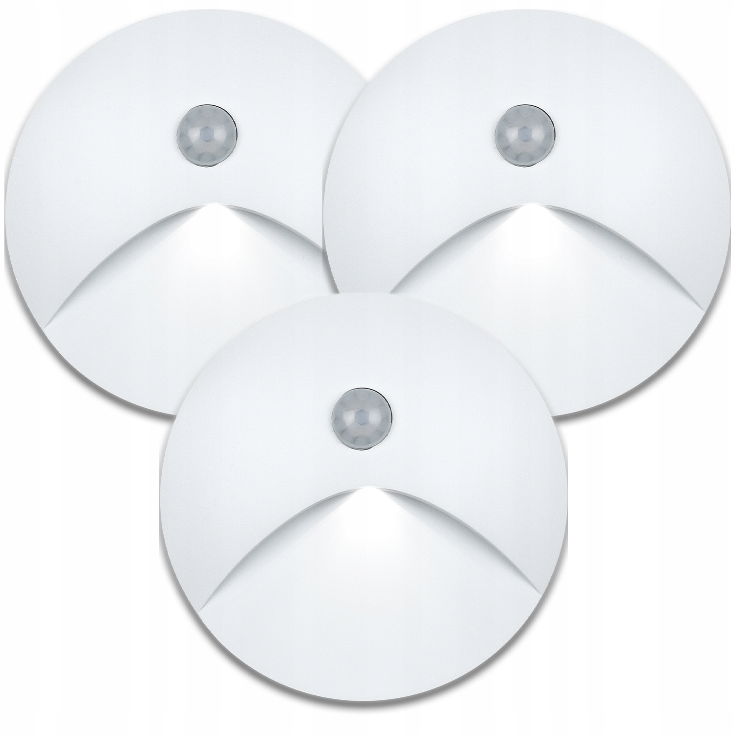 3X Hliníková Schodišťová Svítilna S Osvětlením Pohybový Detektor