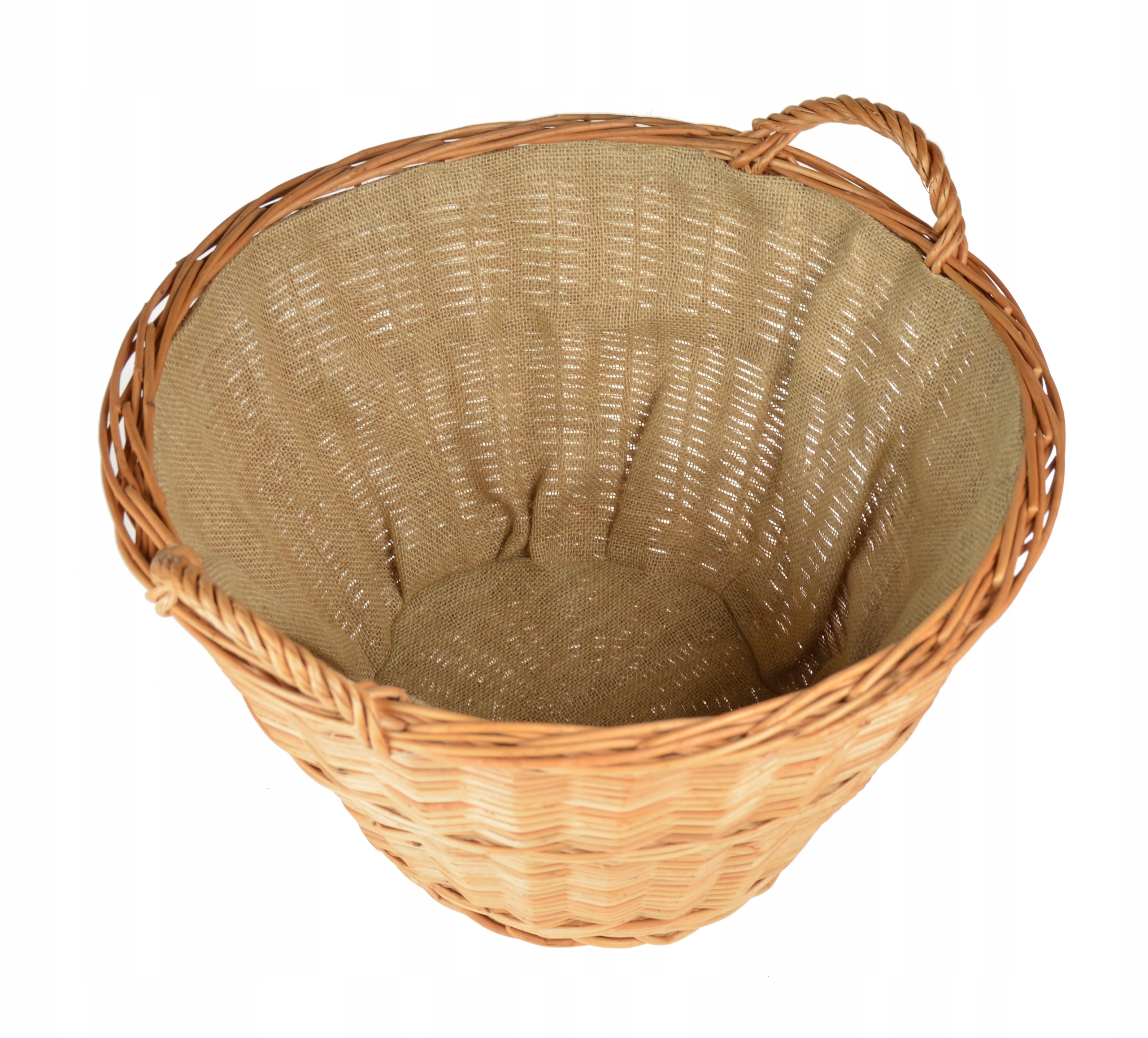 Wiklinowy KOSZ NA DREWNO GOSPODARSKI JUTA 45 cm Marka inna