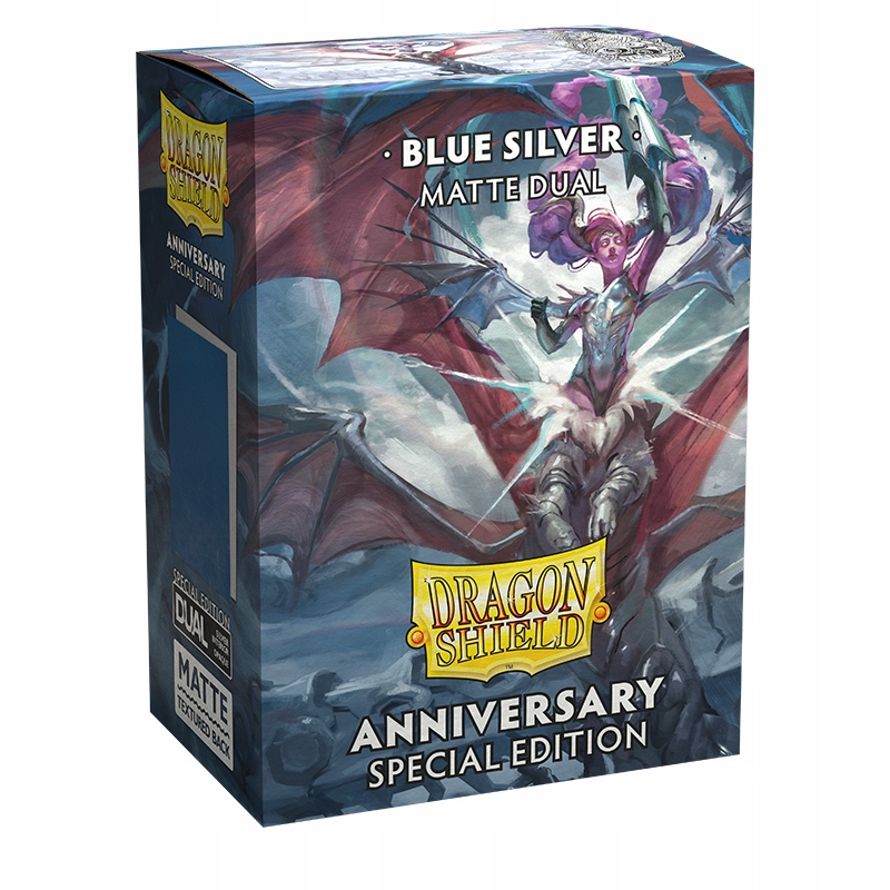 Dragon Shield Dual Matte Sleeves - Blue Silver