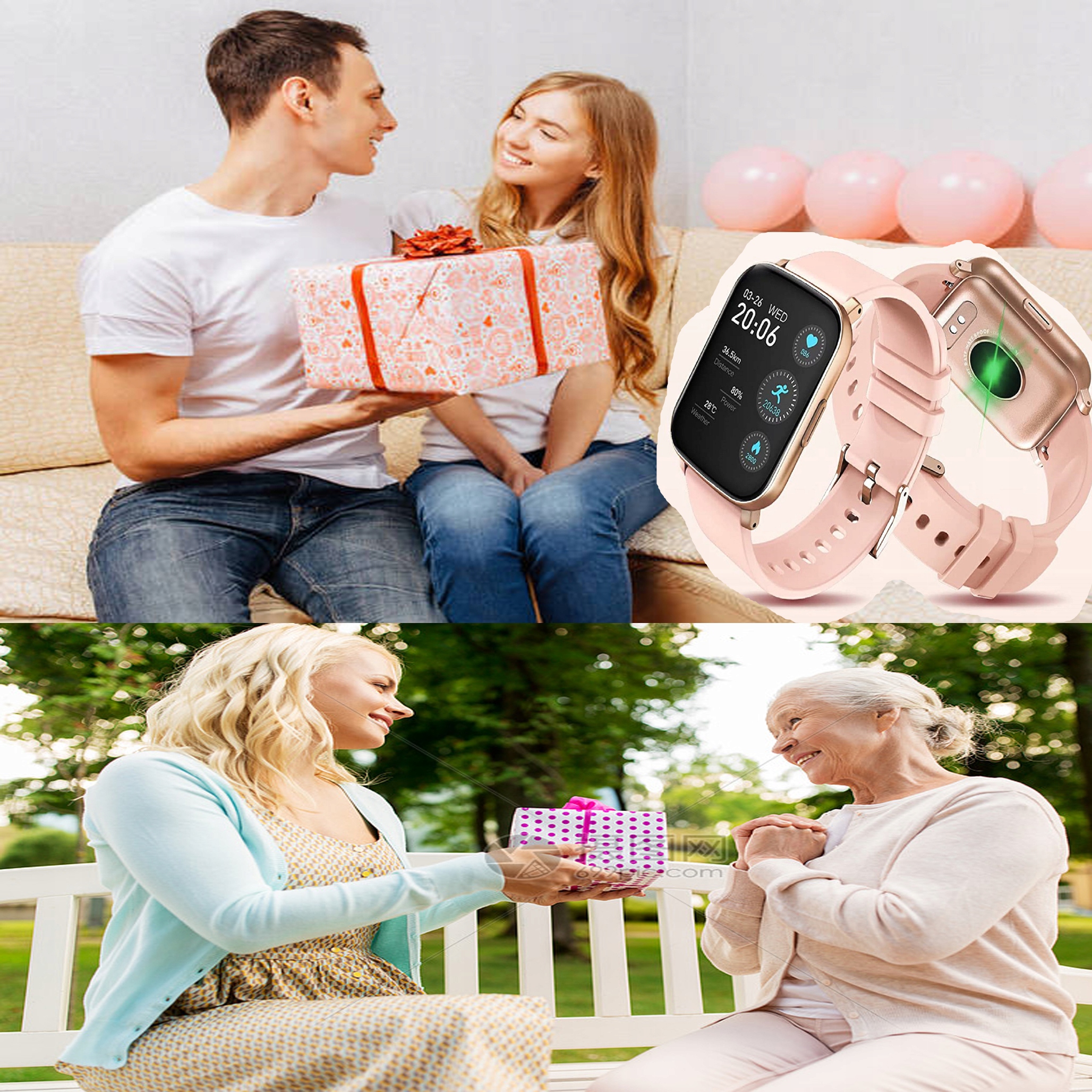 SMARTWATCH DAMSKI ELEGANCKI WODOODPORNY CIŚNIENIE Rodzaj smartwatch