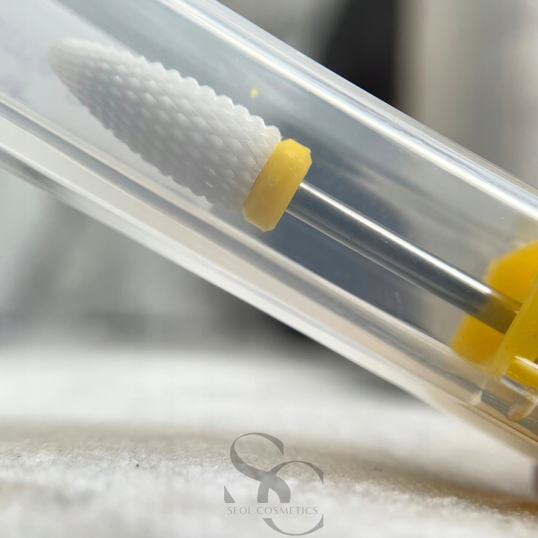 FREZ CERAMICZNY ZÓŁTY tirch cylinder XF 3/32 stożek Marka Allepaznokcie