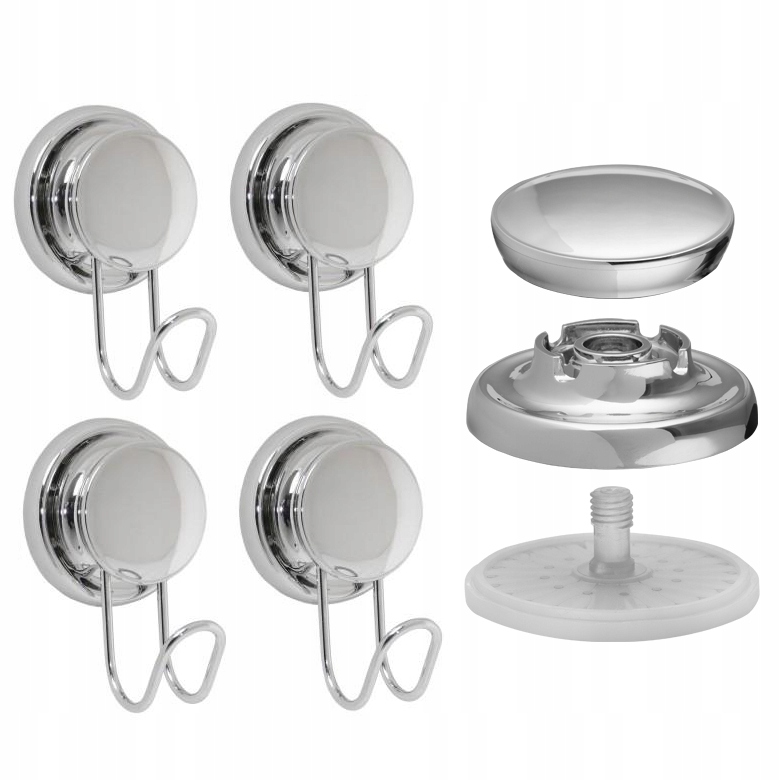 

4 x Wieszak Haczyk Na Przyssawkę Chrom Uchwyt