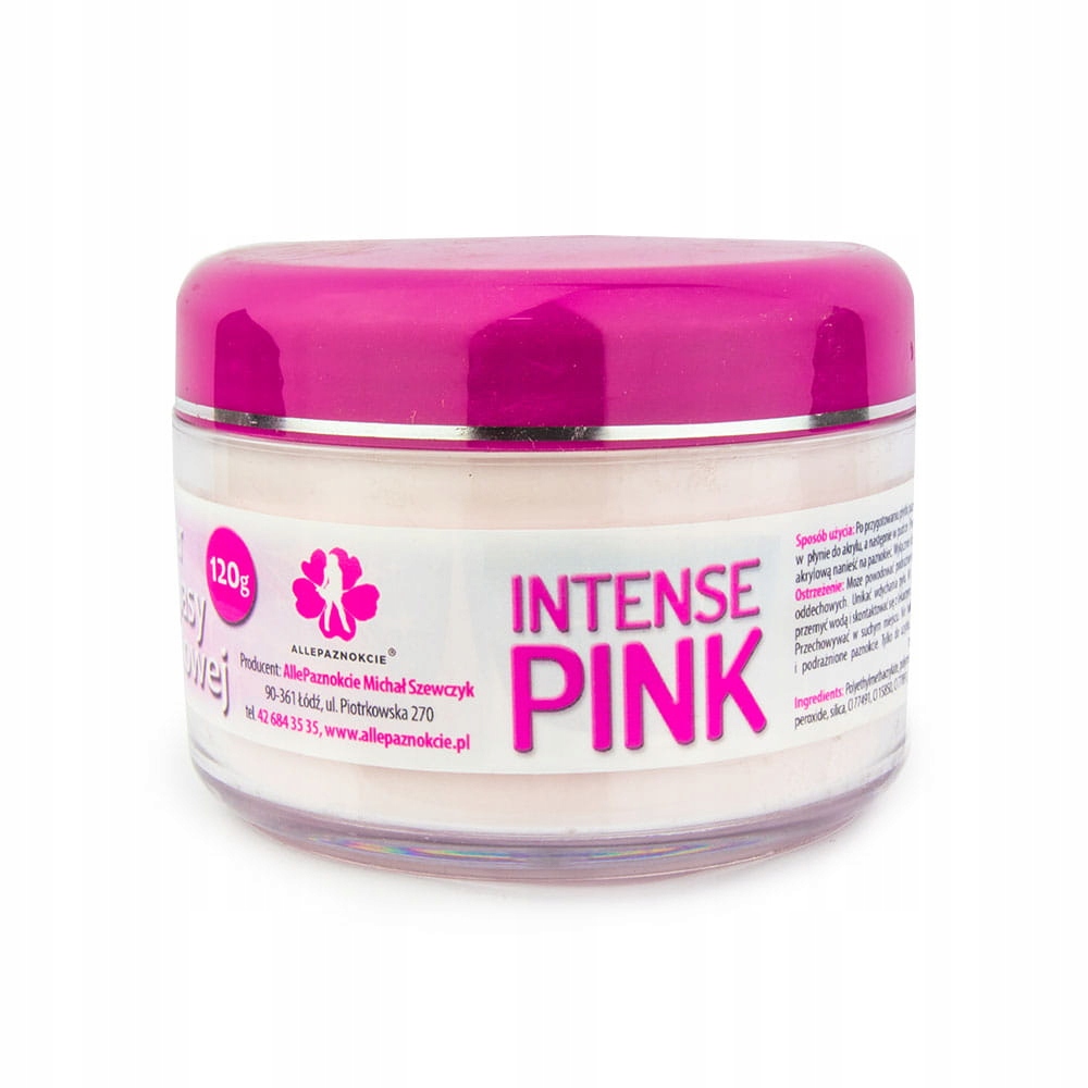 Pudr na akrylovou hmotu Intense Pink 120 g