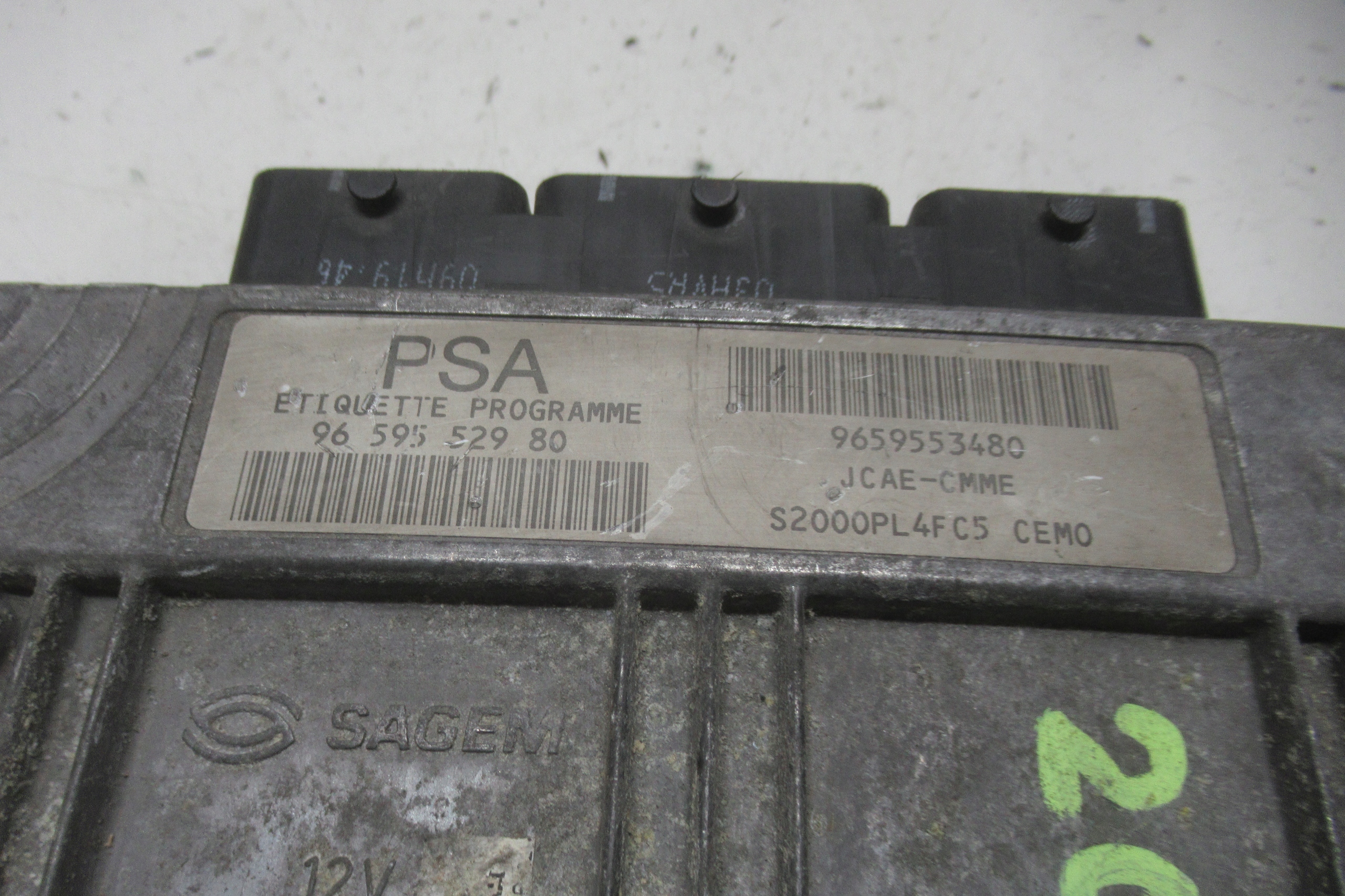 PEUGEOT 206 1.4 computer control unit of the engine 9659553480 9659552980