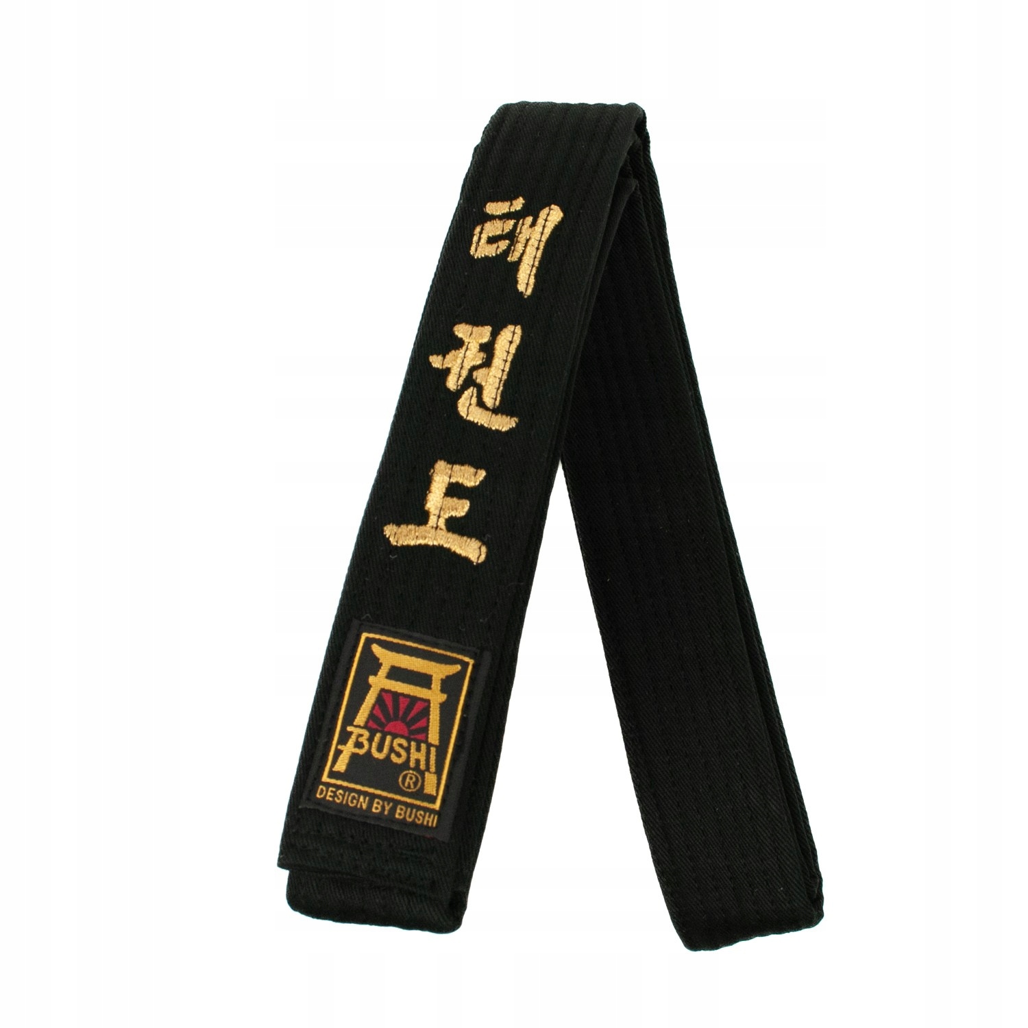 Pas z Haftem Taekwondo Czarny 220 cm