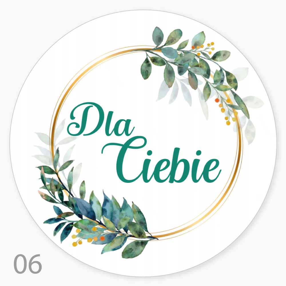 

Etykieta, naklejka Dla Ciebie fi55 Duża 100 szt