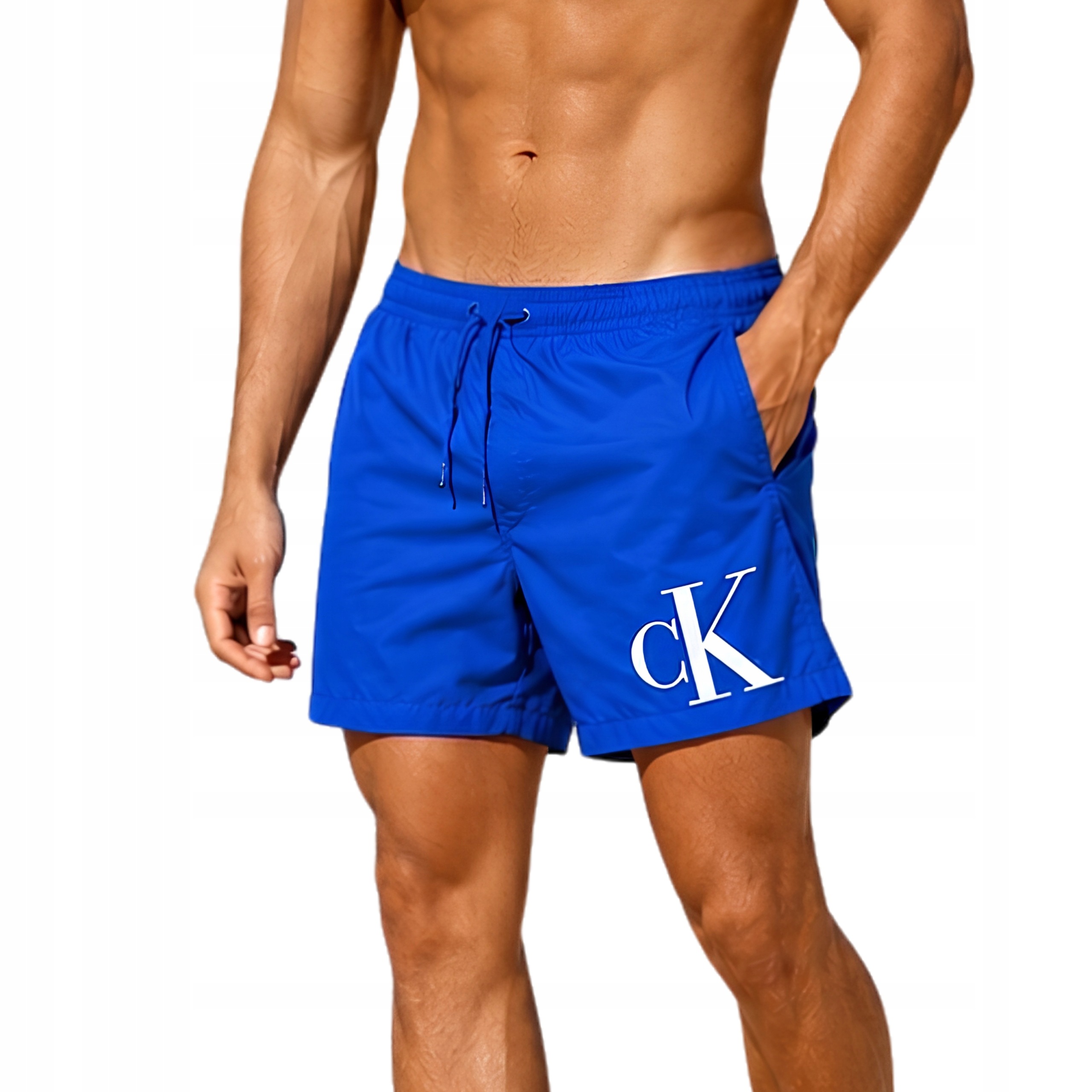 Pánské Kraťasy kraťasy Calvin Klein s logem modré plavky vel XXL