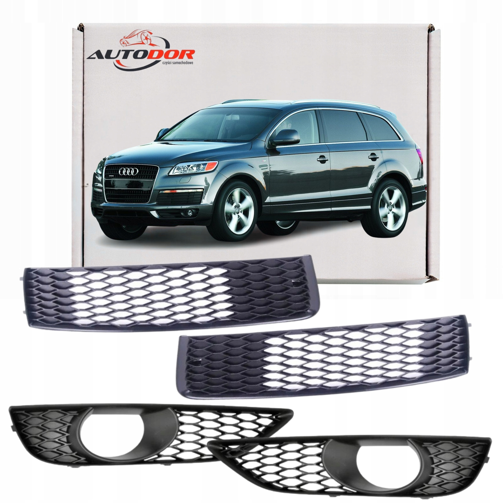 Audi Q7 4L S-line 09-15 Atrapy Mřížky Nárazníku Komplet 4 Díly Levá Pravá