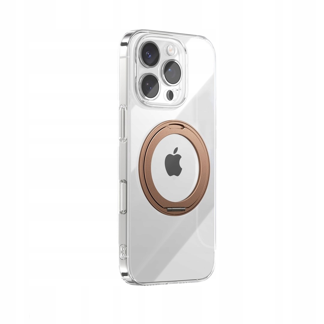 Etui pokrowiec z ringiem-podstawką 360 do iPhone 16 Pro MagSafe złote
