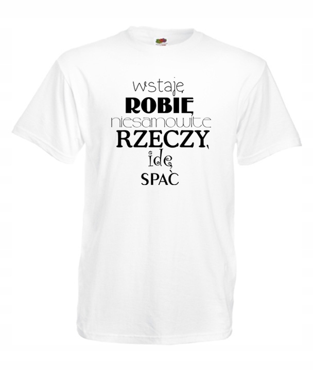 

XXL Koszulka Męska Teksty Modne Napisy Nadruki