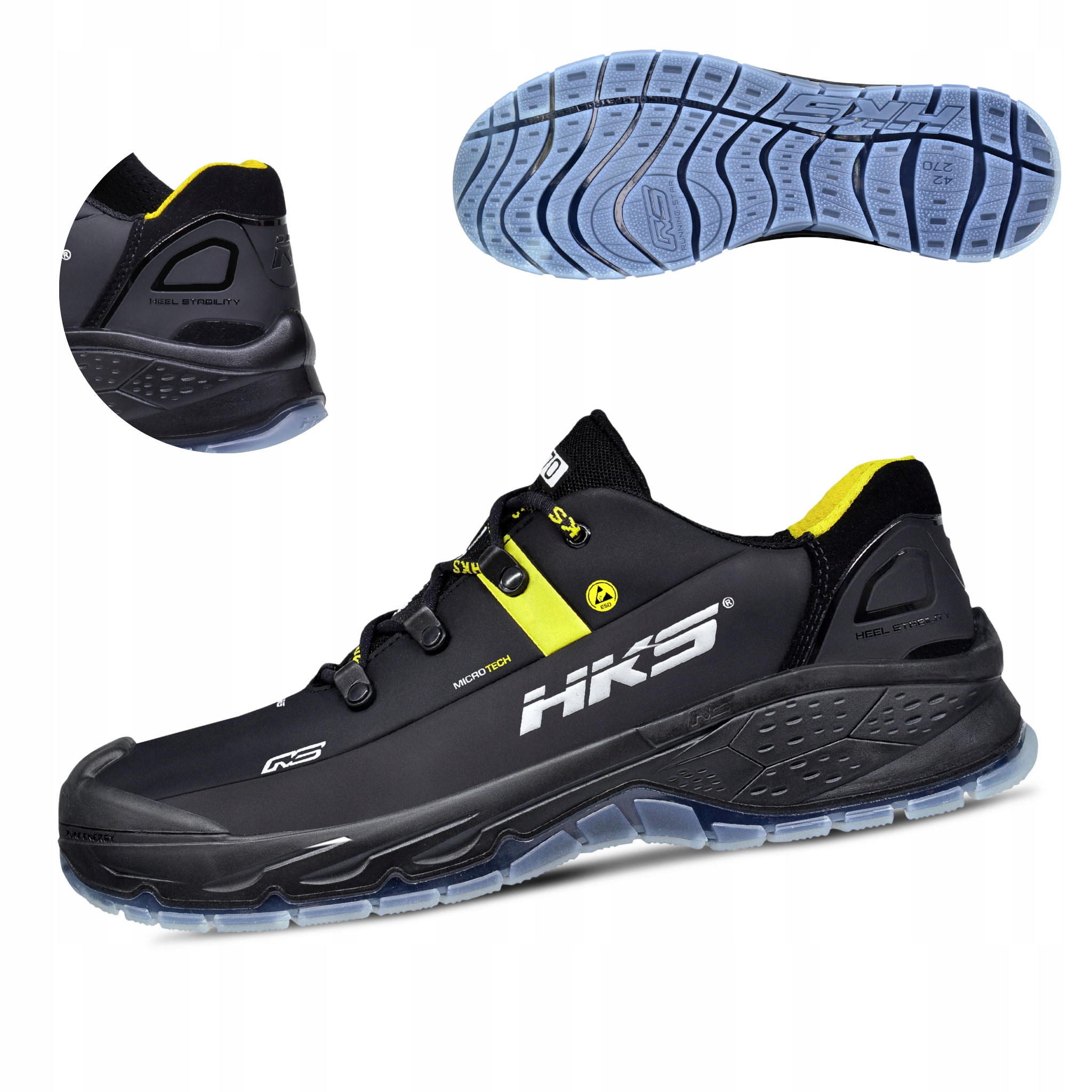 Lekkie Buty Robocze Półbuty Ochronne Bhp Z Podnoskiem Hks RS270 Esd S3 r.46