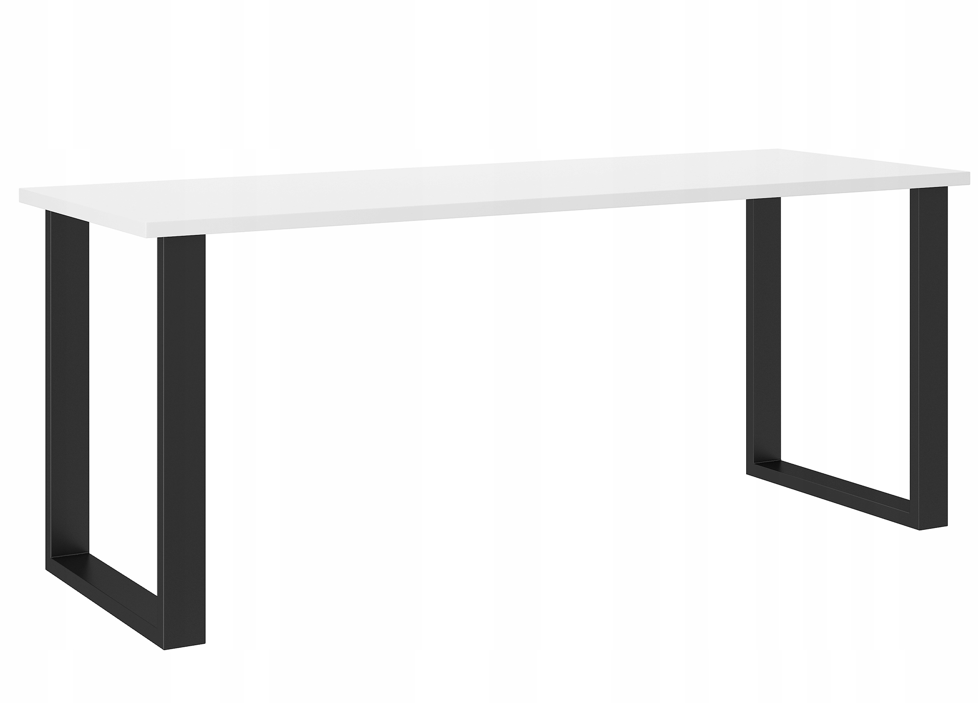 Industriální Stůl Kovové Nohy Loft 185x67 Bílý