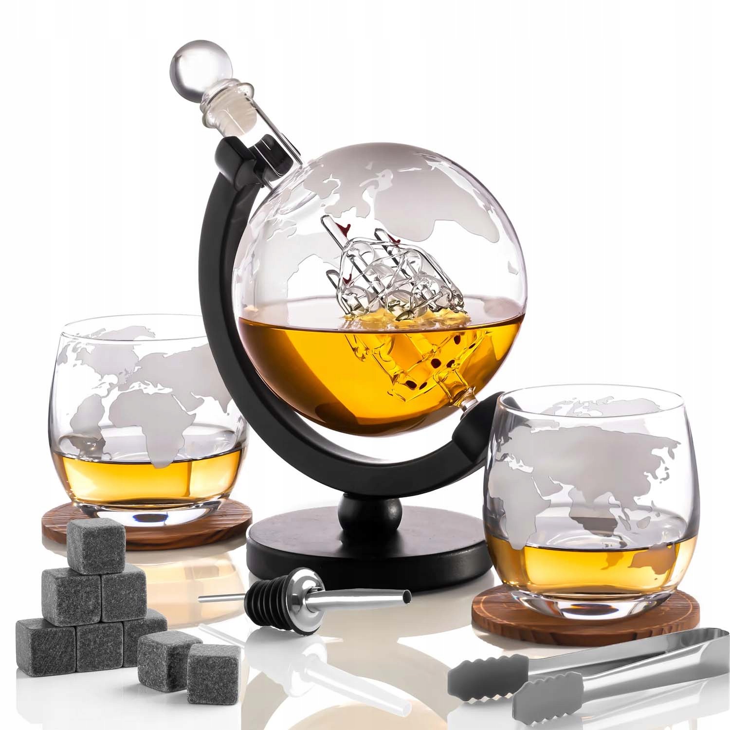 Sada Whisky Pro Muže Karafa Whisky 900 ML S 2 Sklenice Jako Dárek