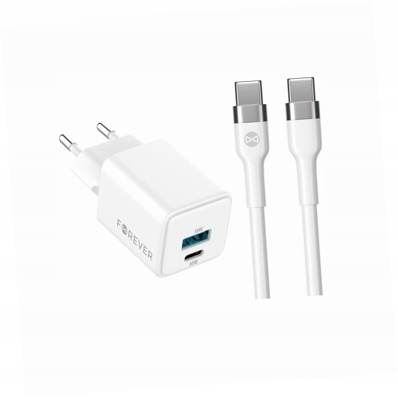 Szybka ładowarka GaN 30W Usb i Usb-c z kablem do Xiaomi Note 14 4G