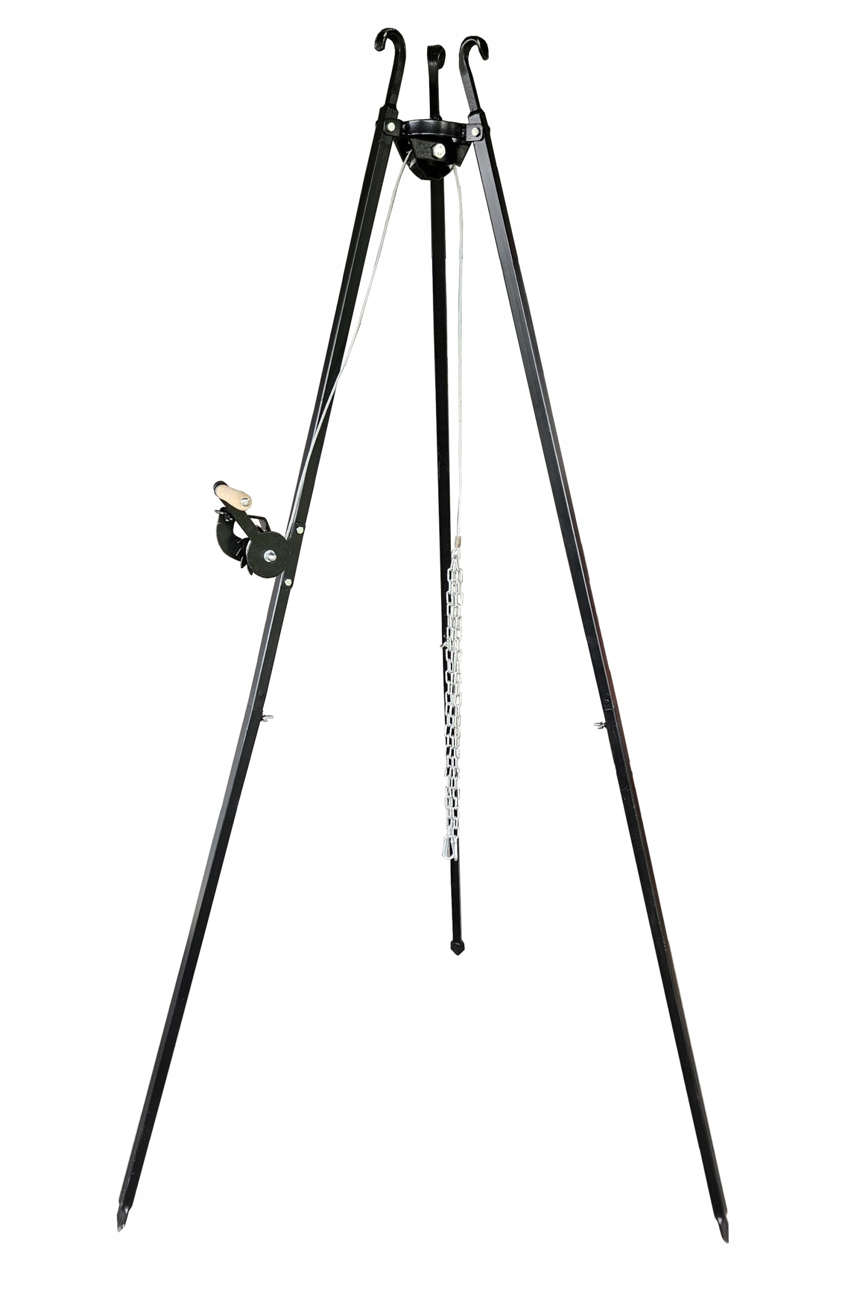 Trójnóg stojak nad ognsiko ruszt kociołek Wysoki 191 cm Składany