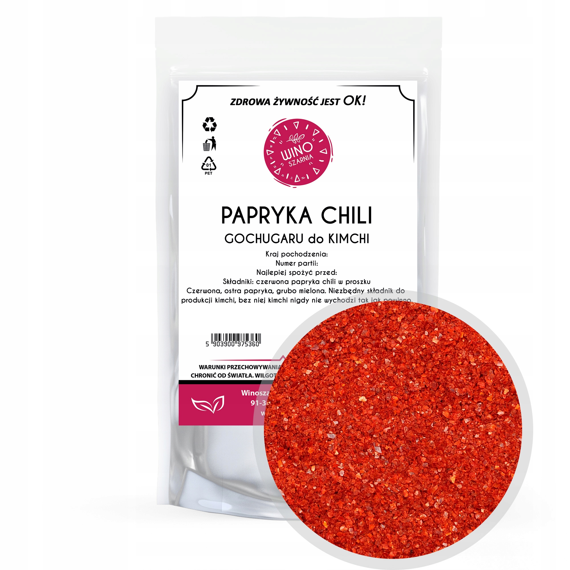 

Papryka Gochugaru do Kimchi Chilli 100g