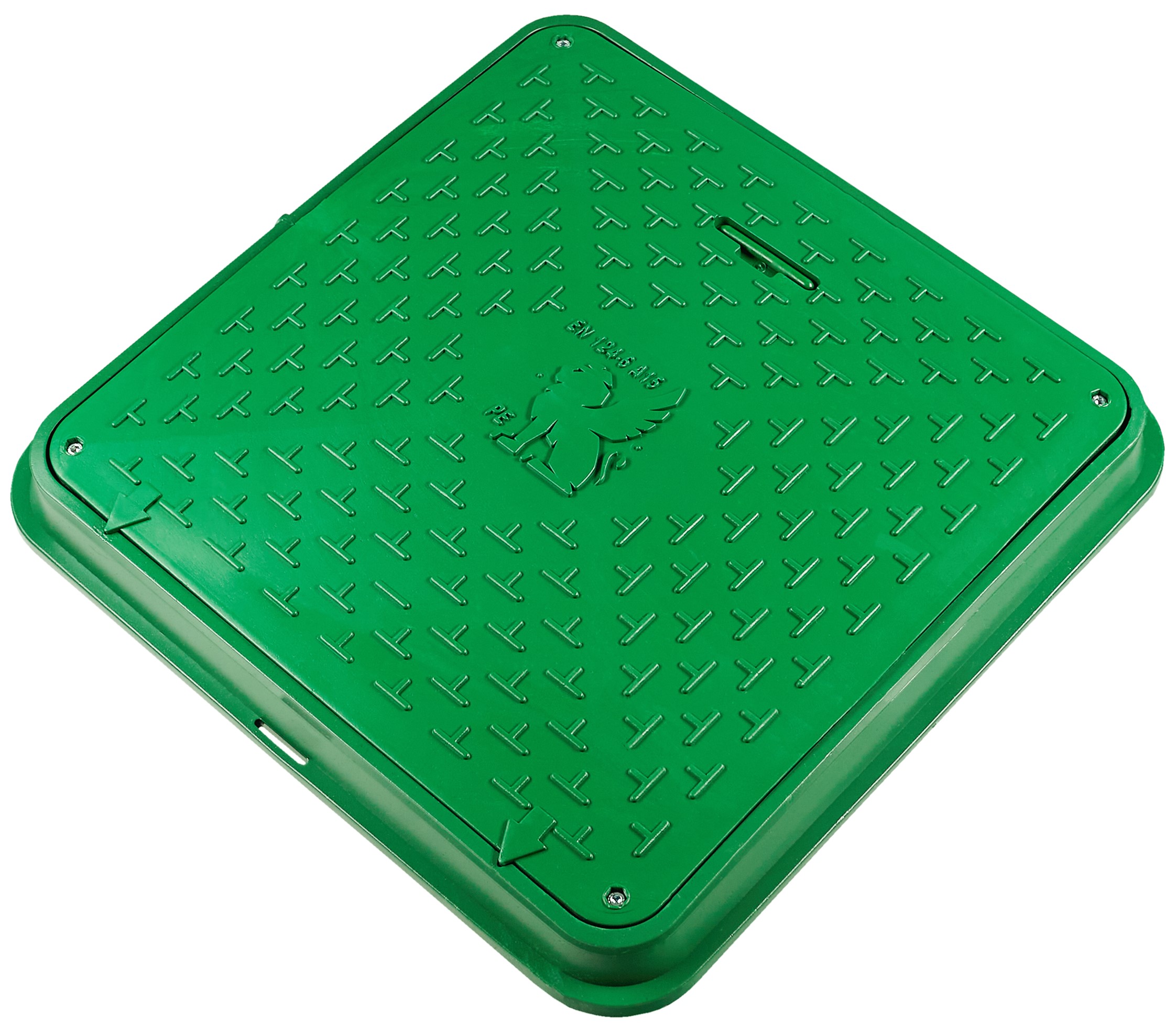 Krytka poklopu pro septik Studna čtvercová 720/600 A15 Zelená BabylonPlast