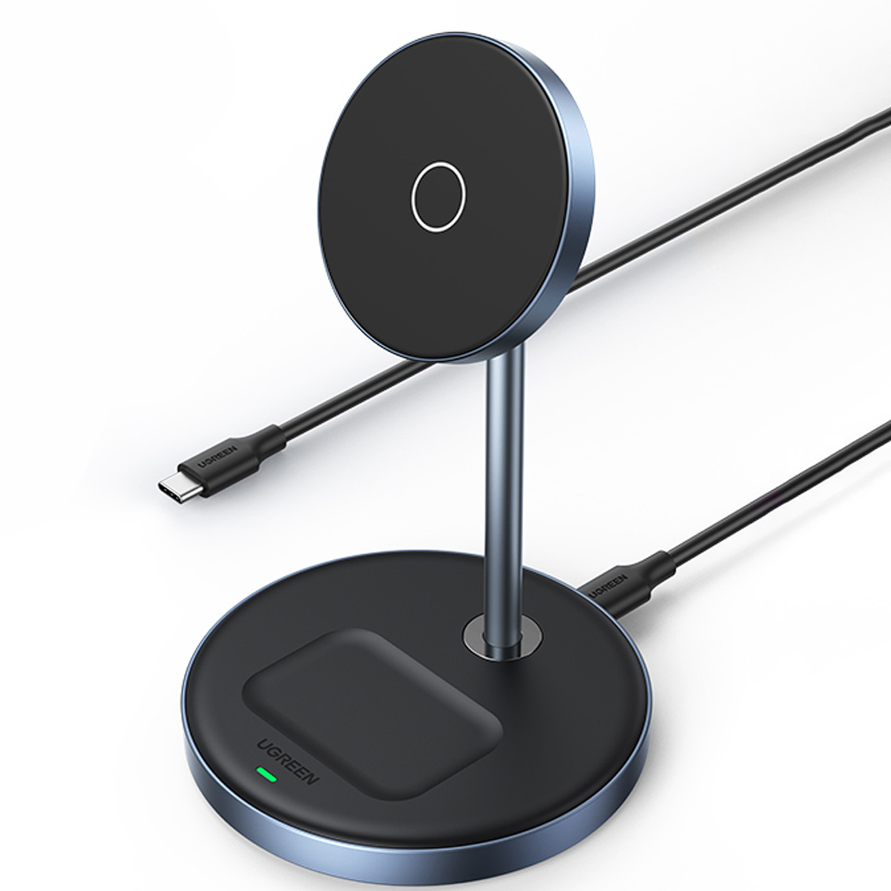 2v1 Nabíjecí stanice 20W a magnetická podložka MagSafe Qi Usb-c černá