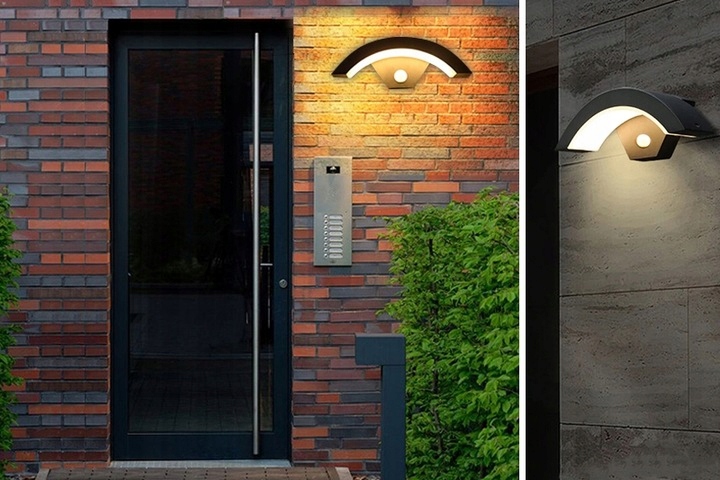 KINKIET ZEWNĘTRZNY LED NAD DRZWI WEJŚCIOWE Materiał dominujący aluminium