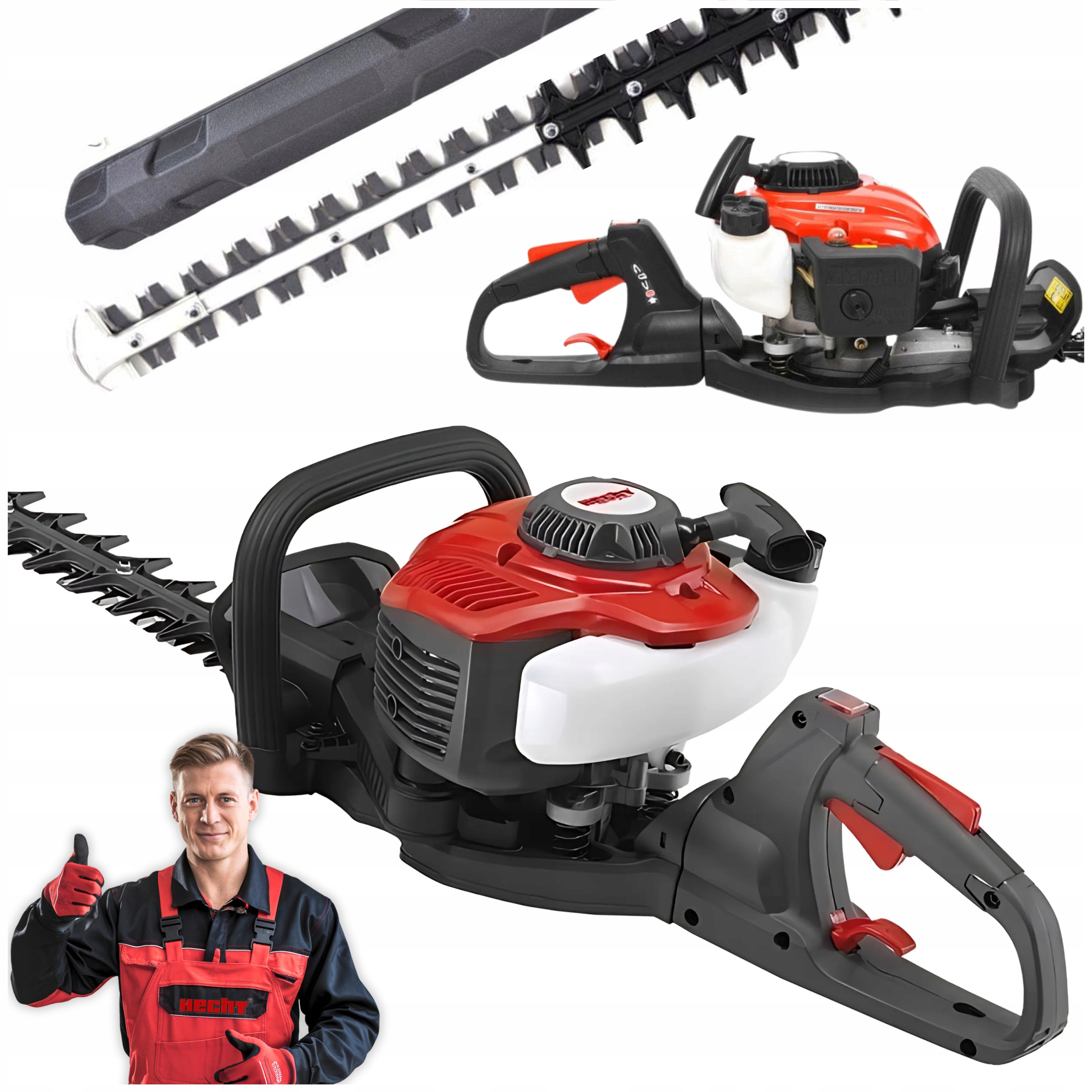 Sekator Nożyce Do Żywopłotu Gałęzi Krzewów Spalinowy Hecht 9275PRO 1KM 75CM