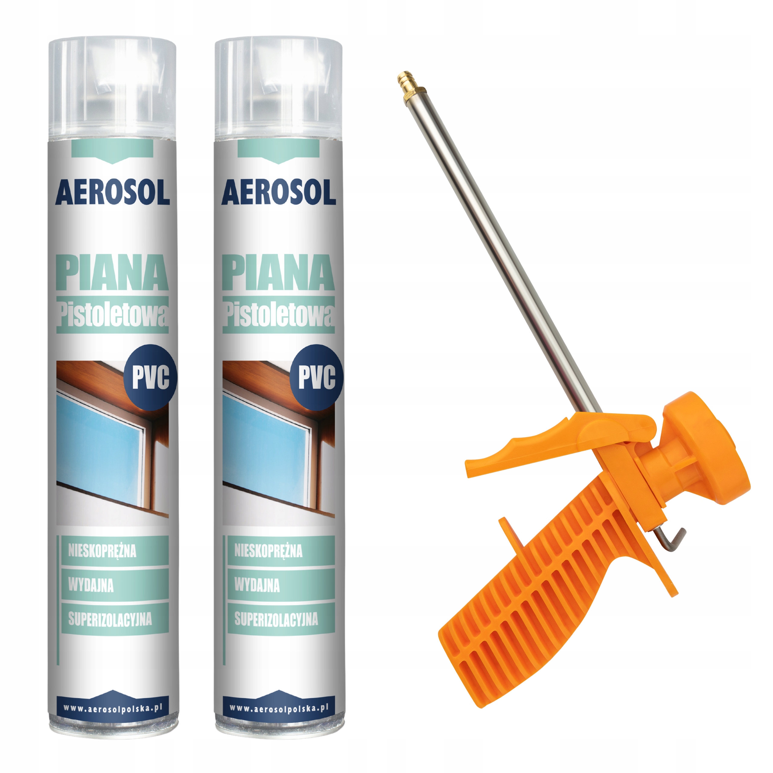 PISTOLET DO PIANY MONTAŻOWEJ + PIANA PISTOLETOWA NISKOPRĘŻNA CAŁOROCZNA