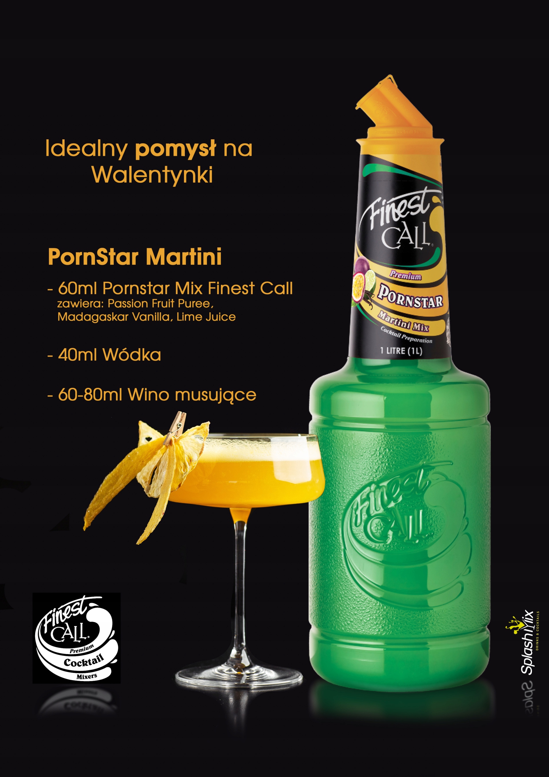 Porn Star Martini Pornstar Marakuja wanilia Finest Produkt nie zawiera drożdży glutenu GMO jajek laktozy nabiału oleju palmowego pszenicy soi