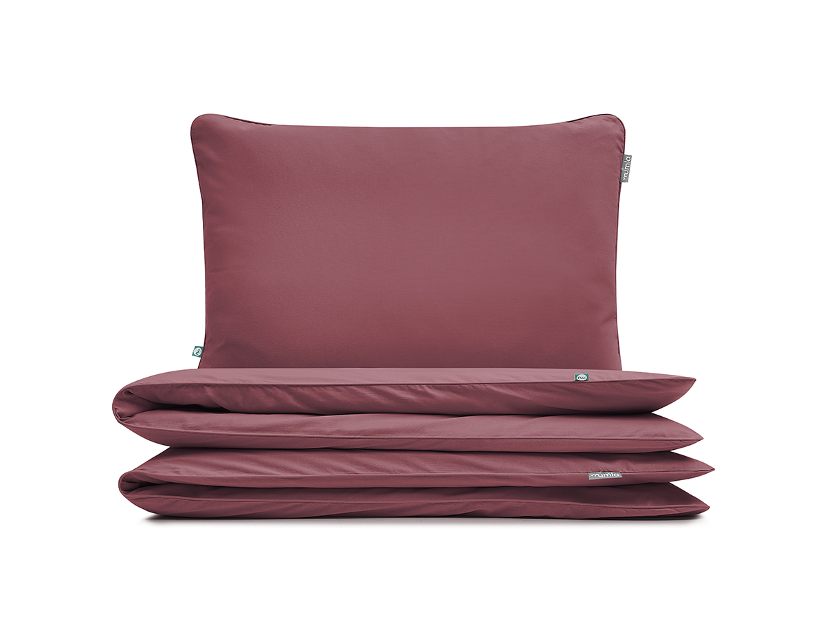Posteľná Bielizeň Basic Bordó 160x200 cm 2x 80x70 cm Mumla
