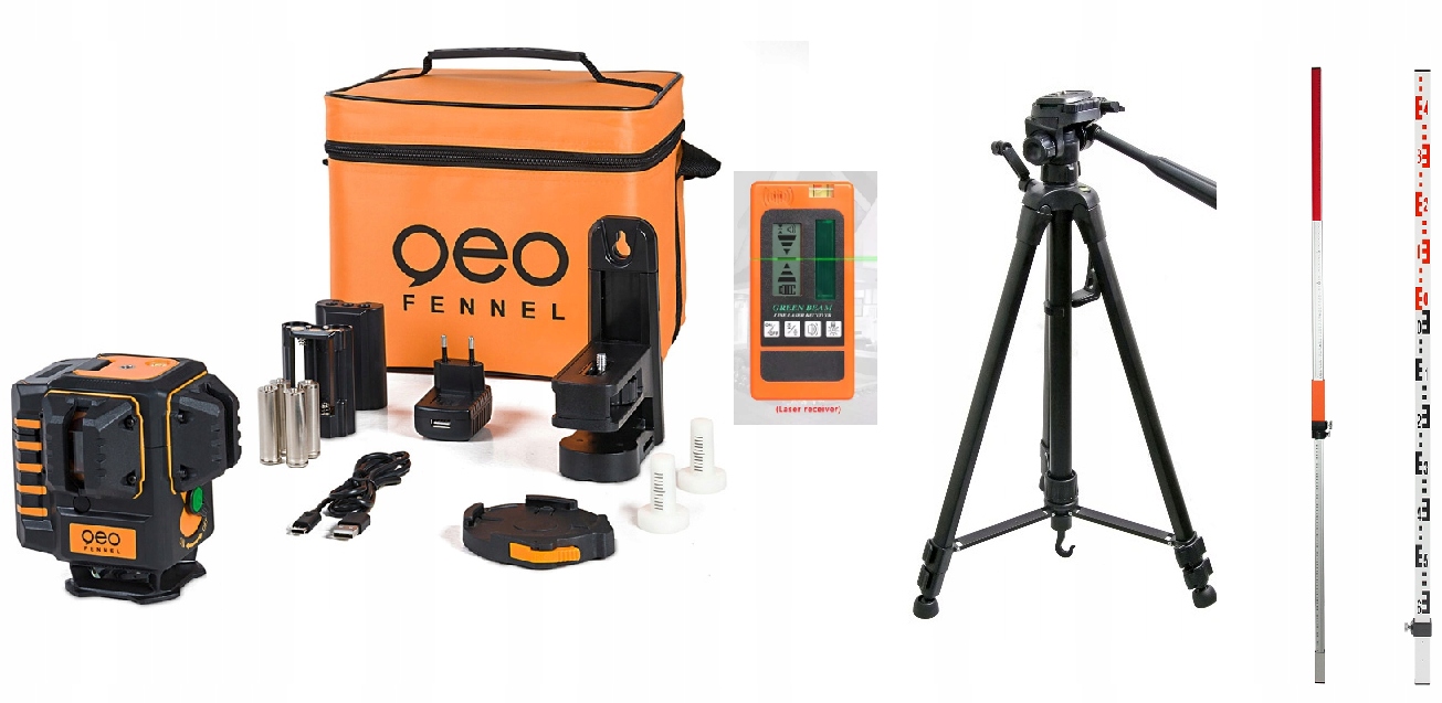 Geo4-XR GREEN+odbiornik+statyw+łata