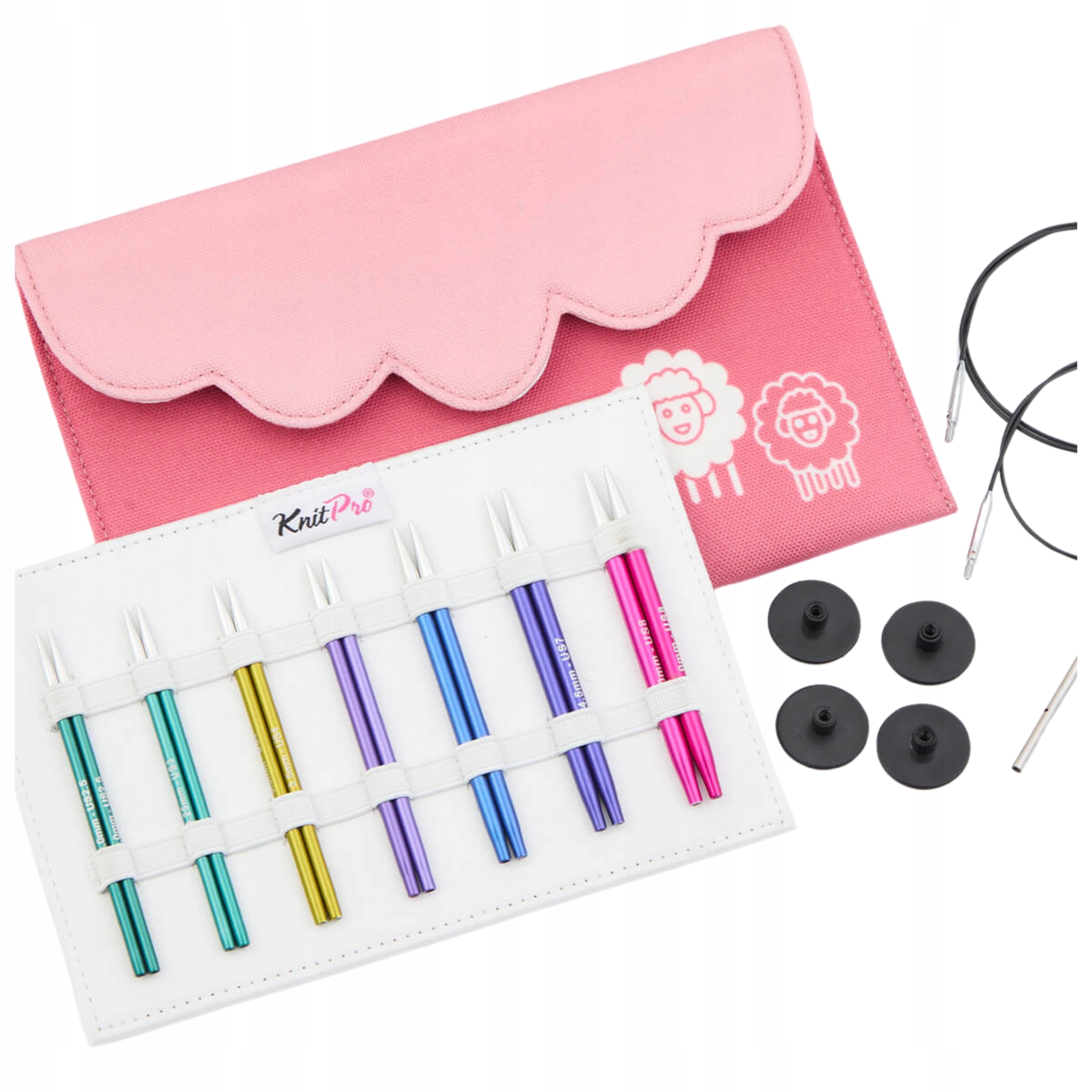 sada výměnných kovových drátů krátkých 10cm -zing MIDI Knitpro