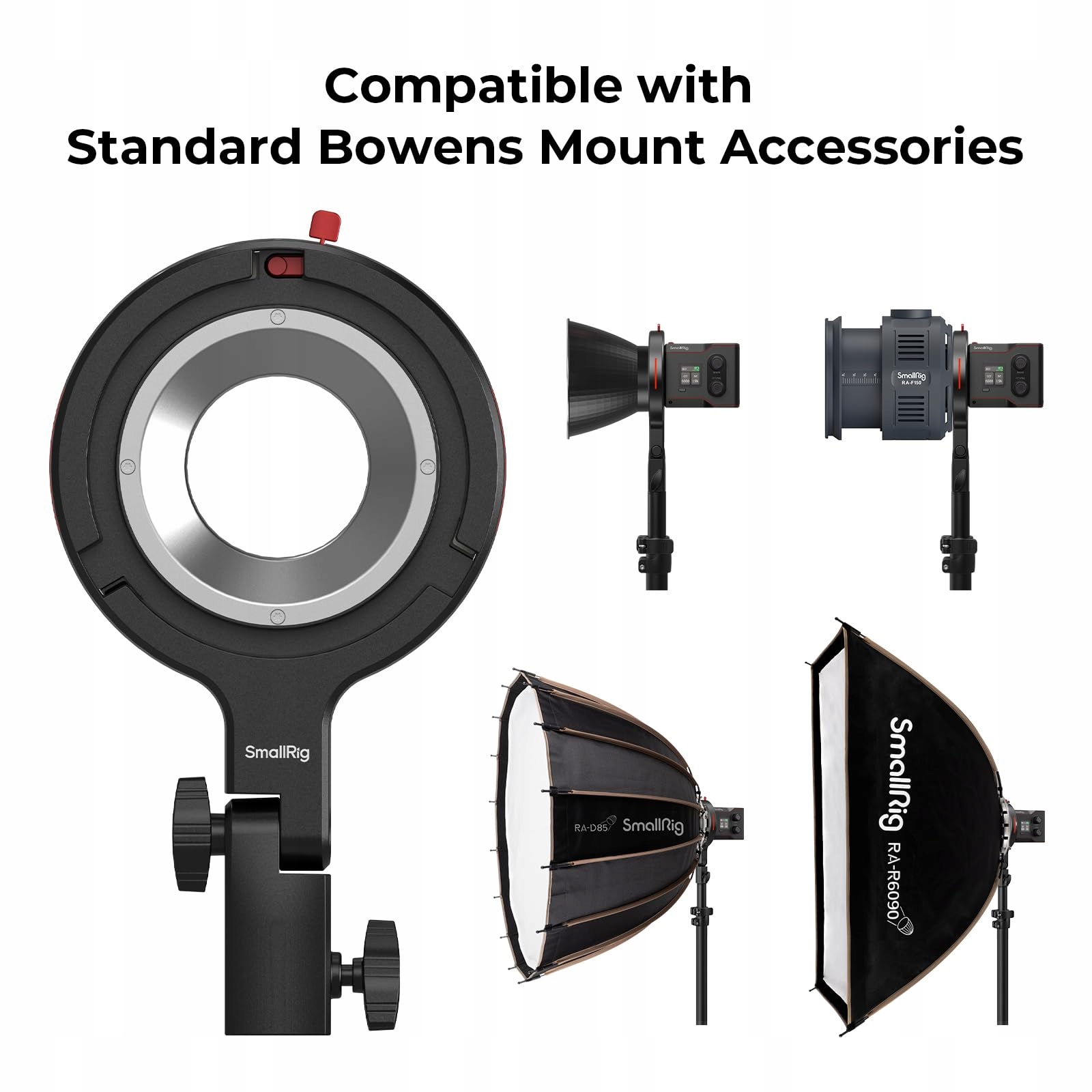 SMALLRIG Adapter Bowens Mount Softbox Do Lampy RC 60B COB 1,5 kg — miniatura 2