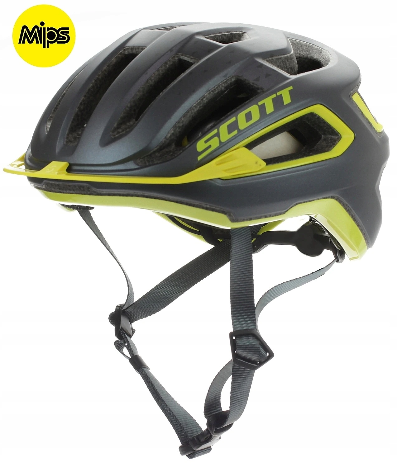 kask Scott Arx Plus Mips Dark Gray/Radium Yellow