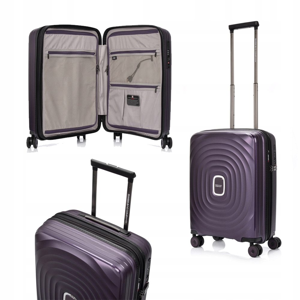 Kabinový cestovní kufr, silný, odolný, letecký kufr SwissBags 55 cm