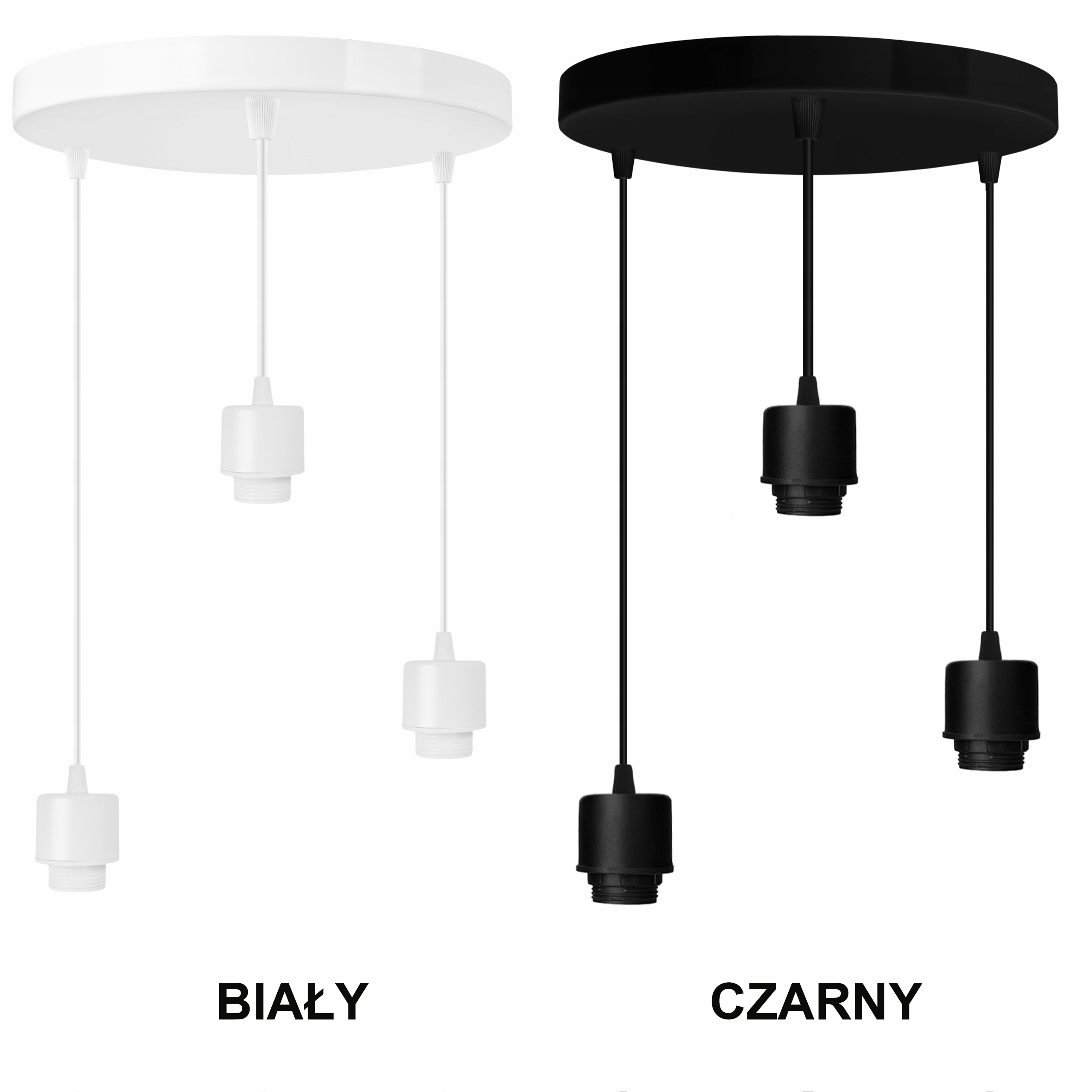 LAMPA SUFITOWA LED WISZĄCA ŻYRANDOL ABAŻUR 3 X E27 ZWIS RÓŻNE KOLORY Liczba punktów światła 3