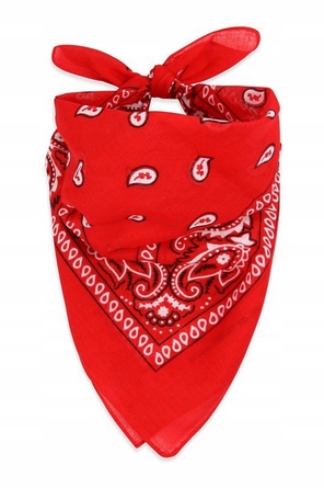 Bandana Apaszka Maska Chusta Paisley CZERWONA