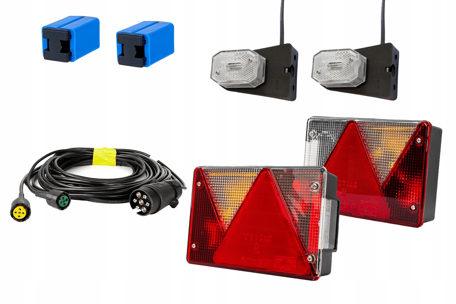 Sada světel Aspöck: zadní obrysová světla paprsek 5,2 m 7-PIN klipy