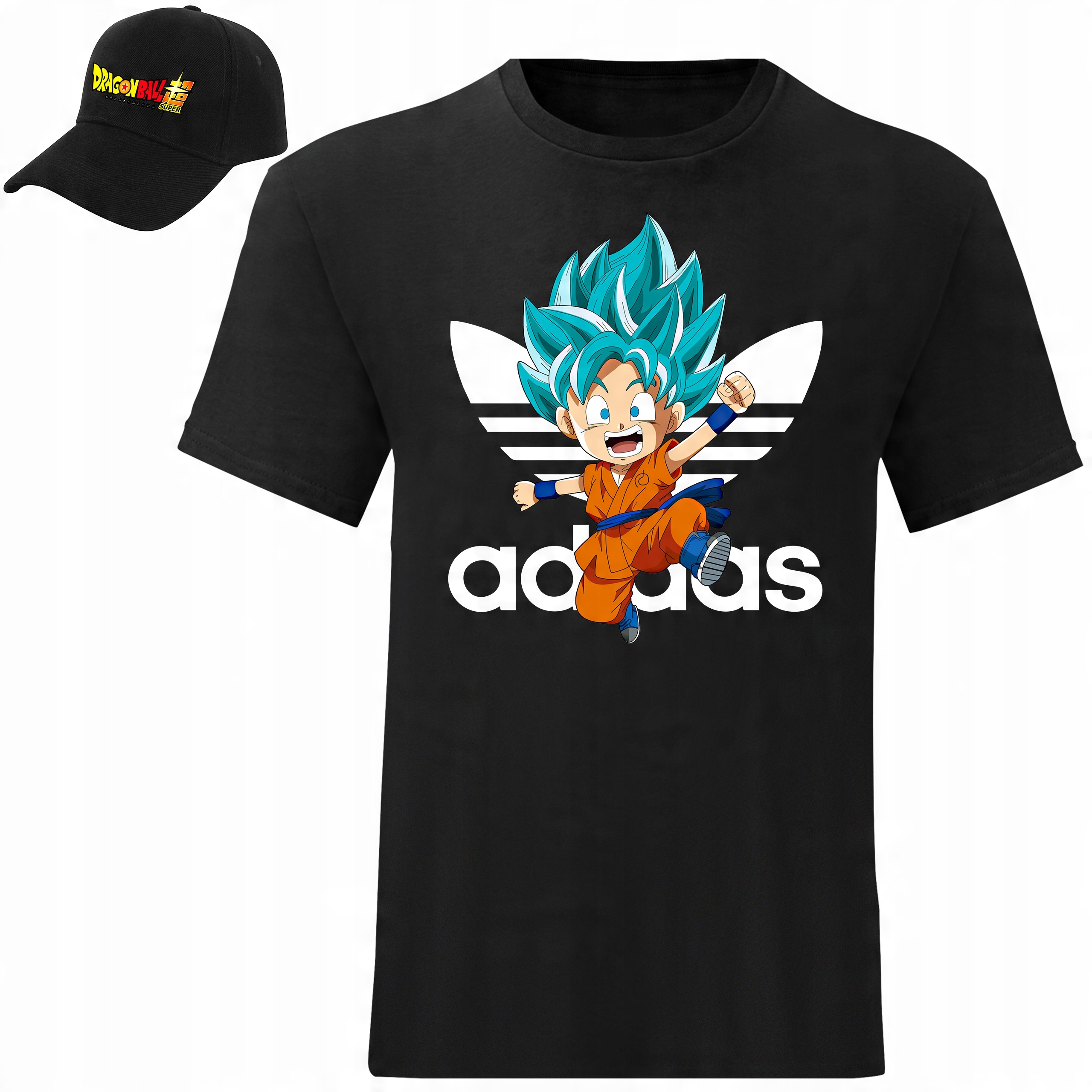 

Koszulka Męska Dragon Ball Saiyan Goku + Czapka