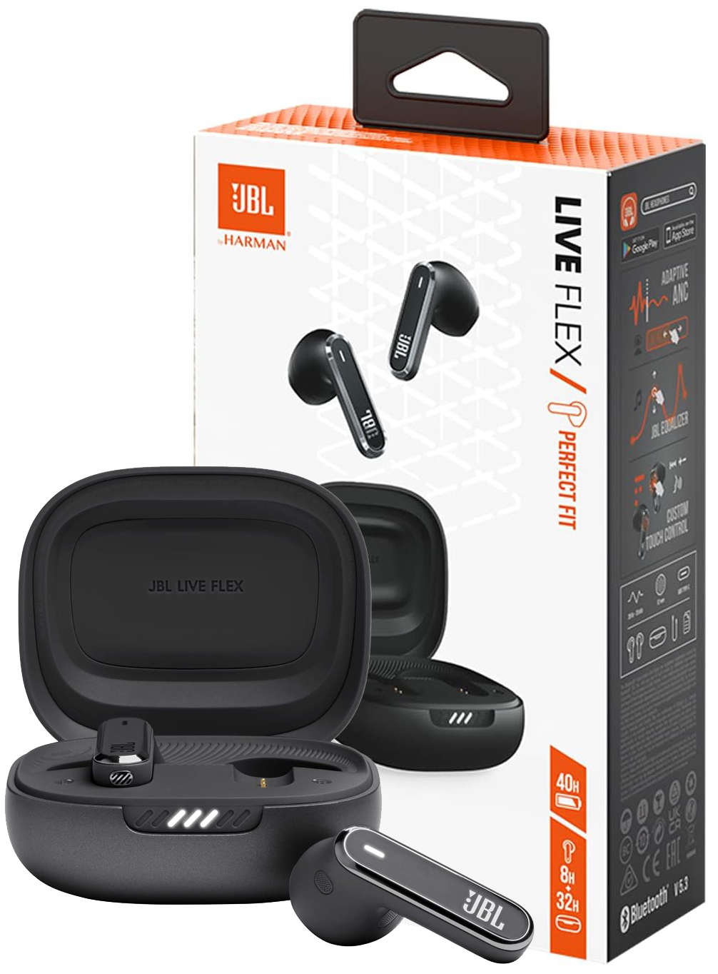 Bezdrátová sluchátka do uší Jbl Live Flex s Anc Bluetooth černá