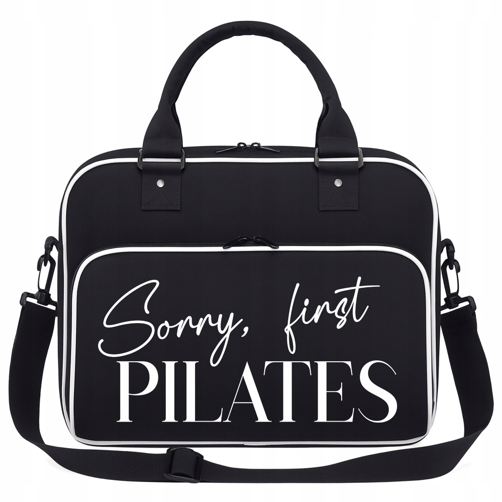 Torba Czarna Sorry, First Pilates Pojemna Siłownię Trening Pilates Fitness