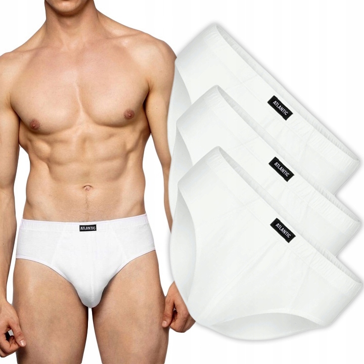 x3 Pánské bavlněné slipy Atlantic 3BMP-006 Slipy sada M