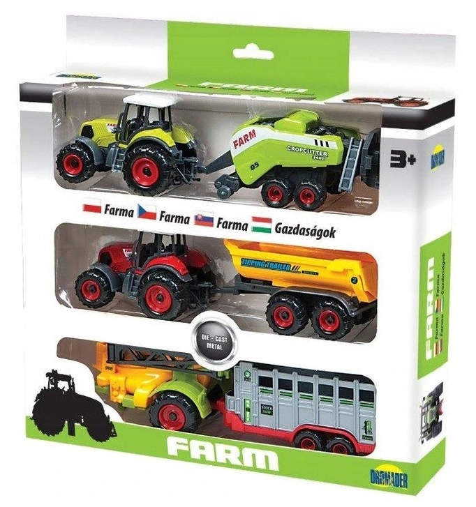 

Zestaw Farma 2 Traktory 4 maszyny rolnicze Traktor