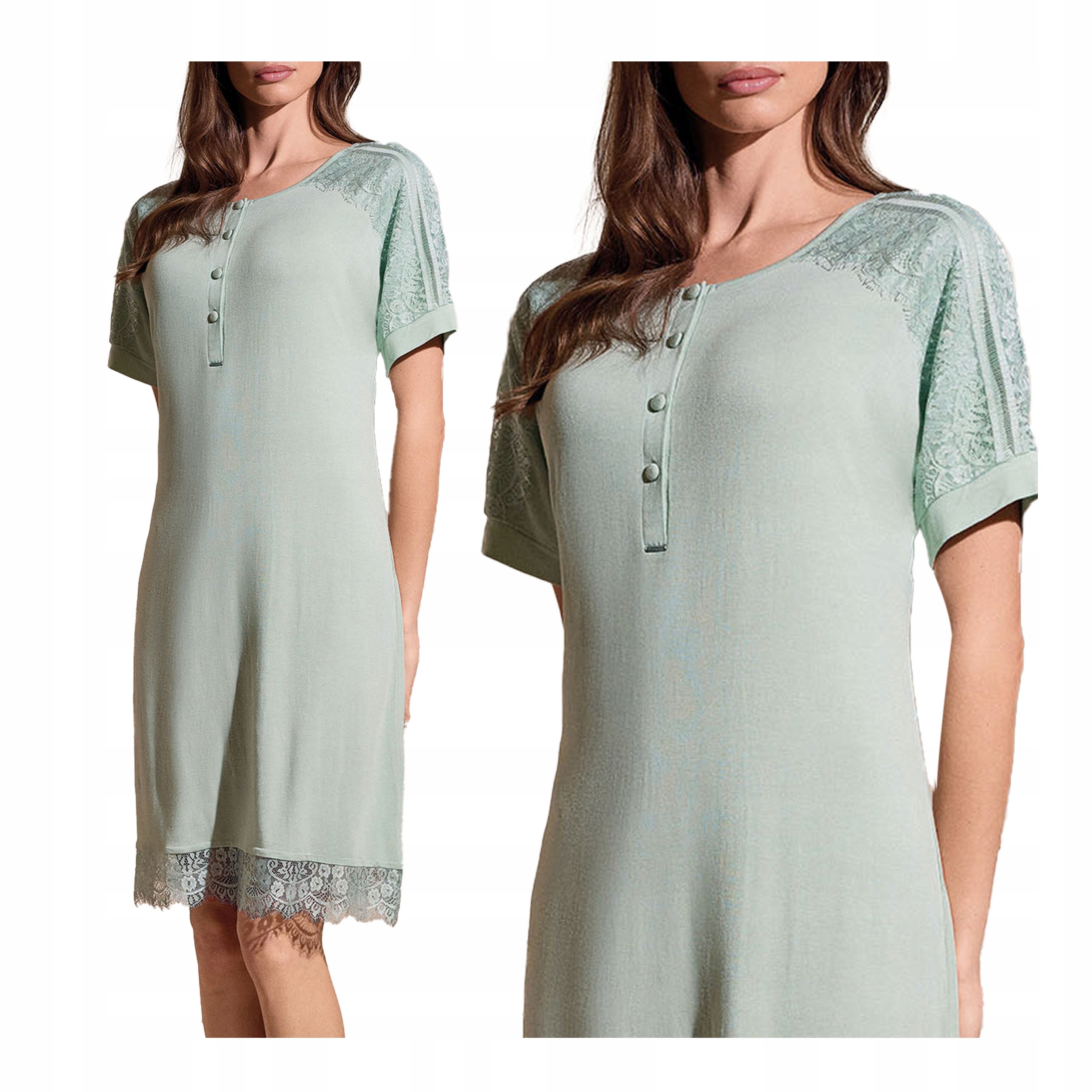 Košile noční s krátkým rukávem, krajka Lormar