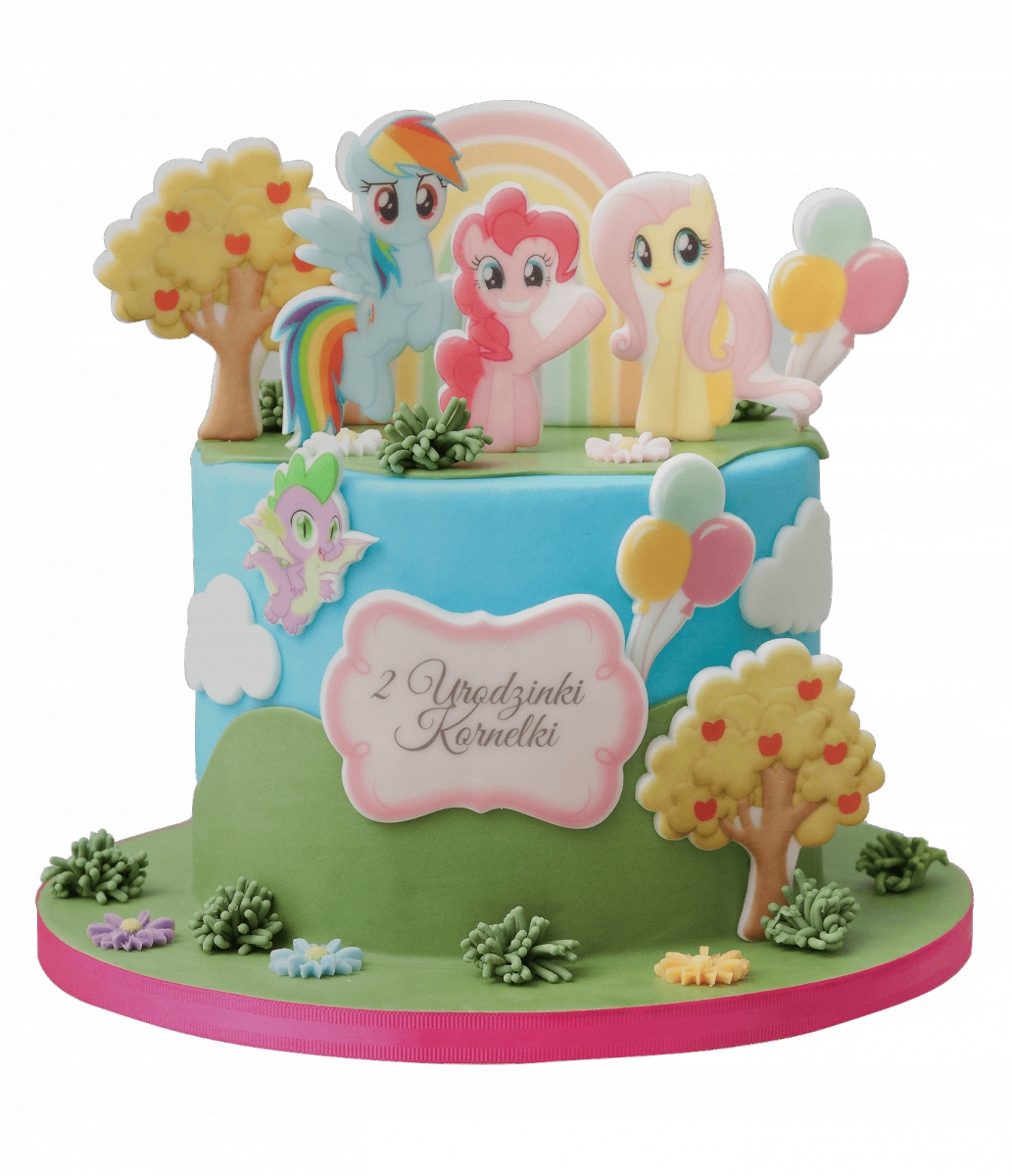 Dekoracja Tort My Little Pony Kucyki Gotowa 16 El