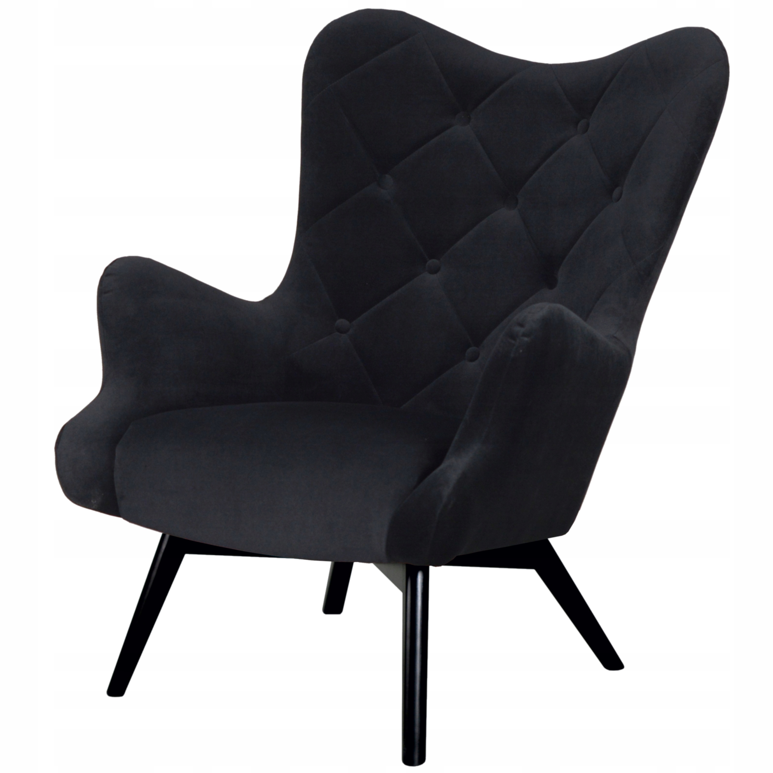 

Fotel Uszak Lido velvet czarny Centrex