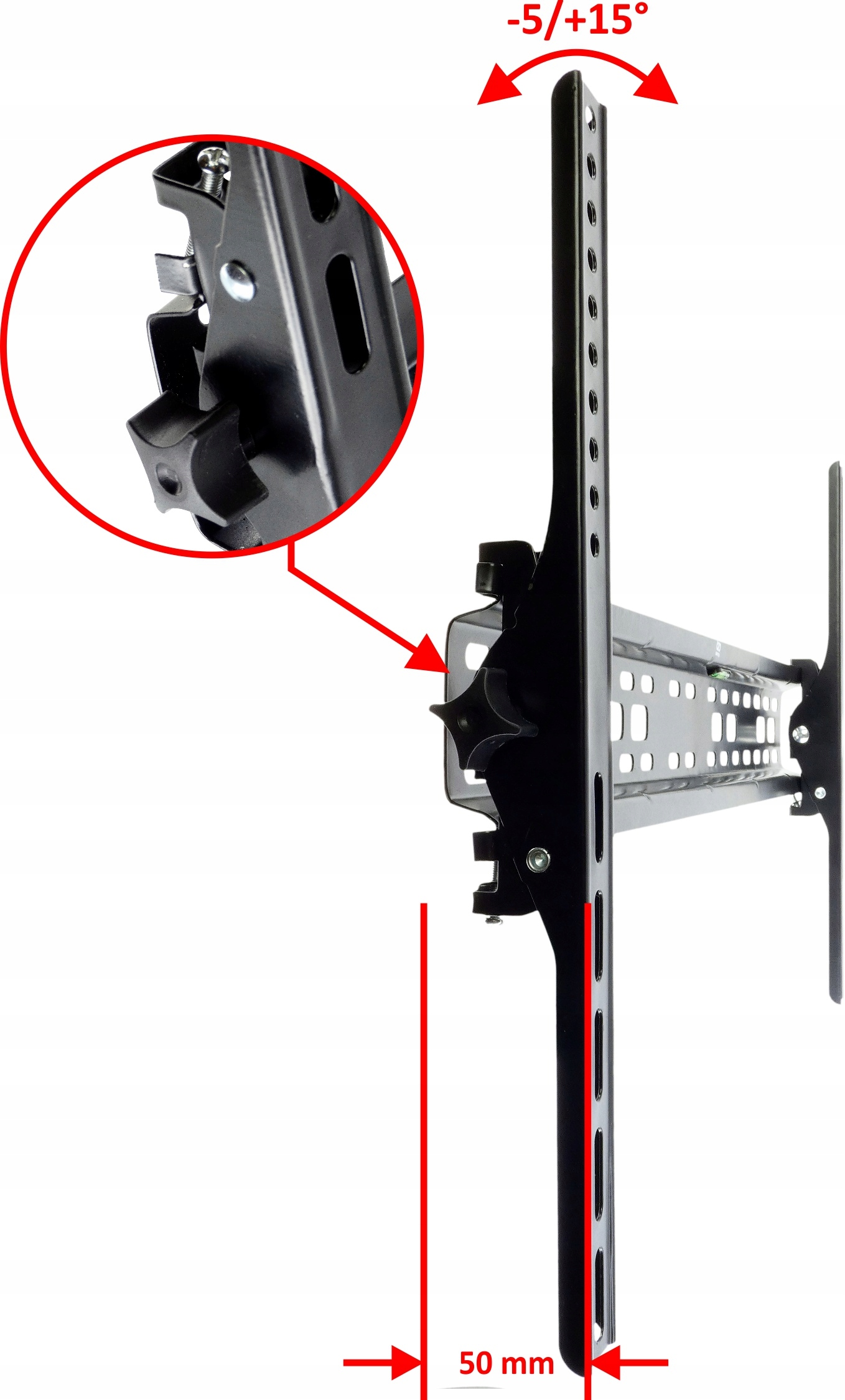 ŚCIENNY UCHYLNY UCHWYT WIESZAK DO TELEWIZORA 32-70 CALE VESA 600X400 Model S3
