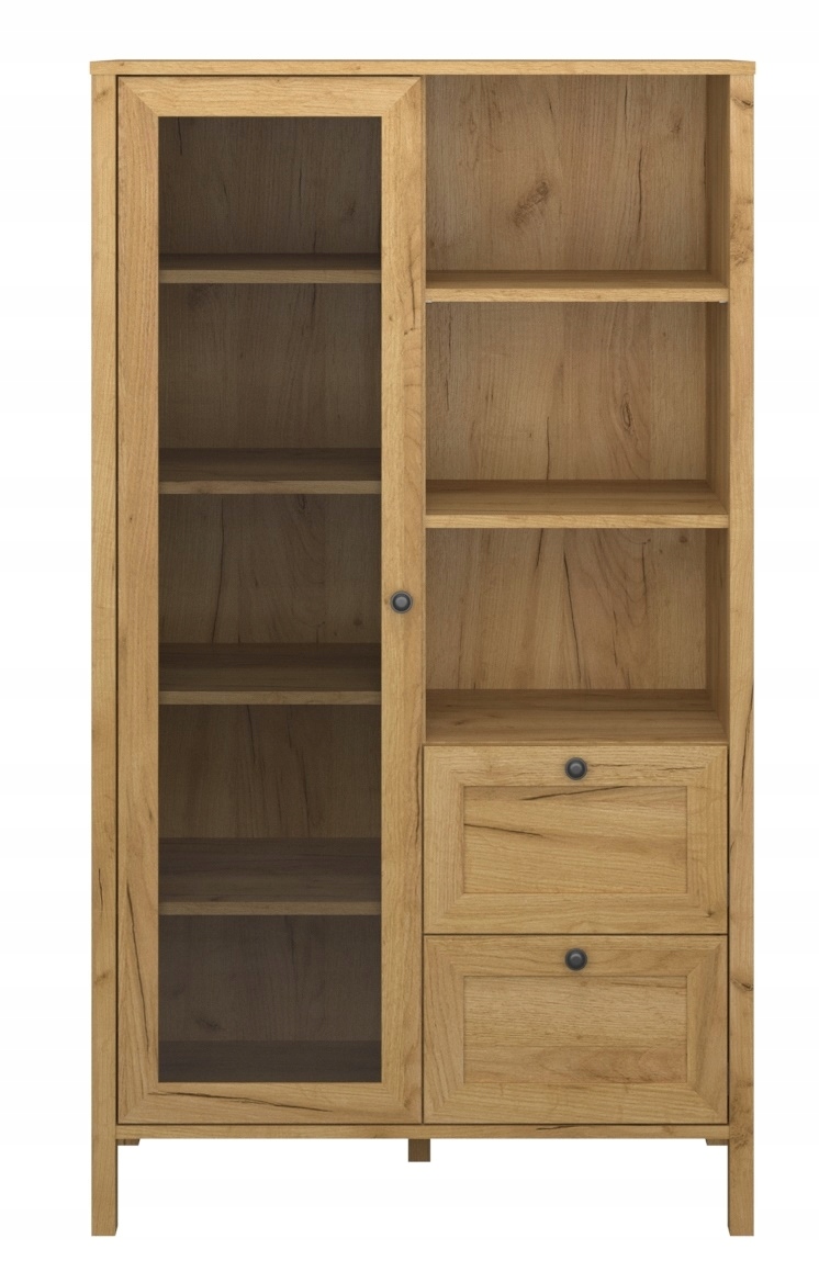 WITRYNA SZAFKA KOMODA niska loft dąb złoty