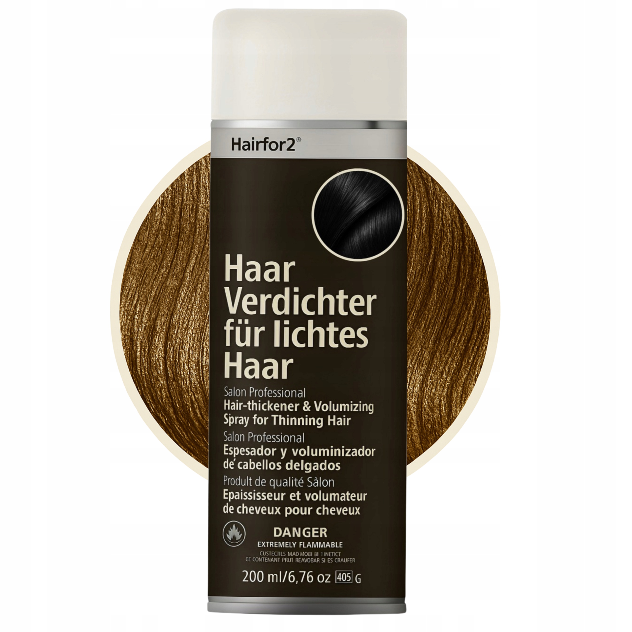 HairFor2 Zahušťovač vlasů pro ženy a muže Mikrovlákna Tmavý Blond